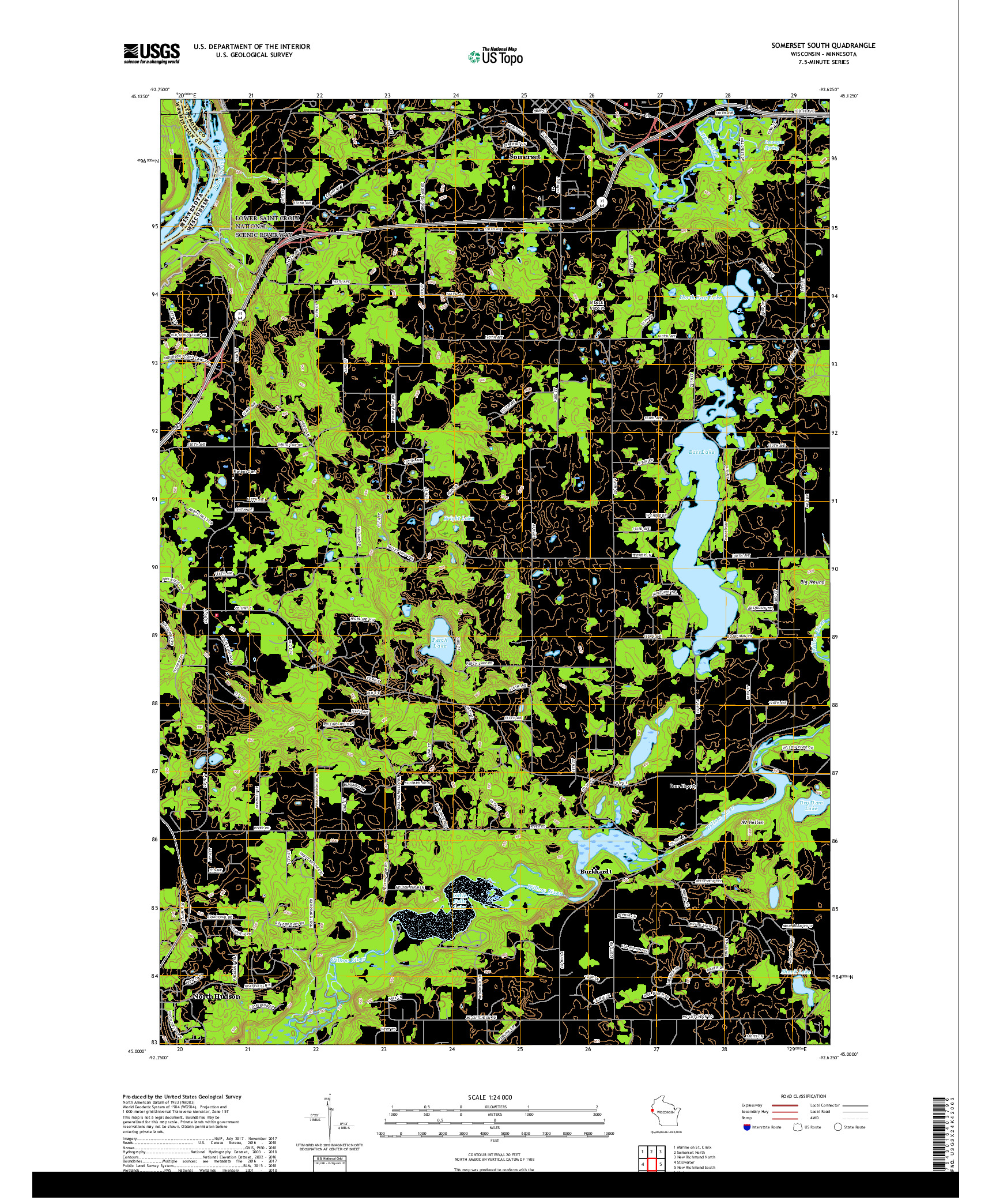 USGS US TOPO 7.5-MINUTE MAP FOR SOMERSET SOUTH, WI,MN 2019