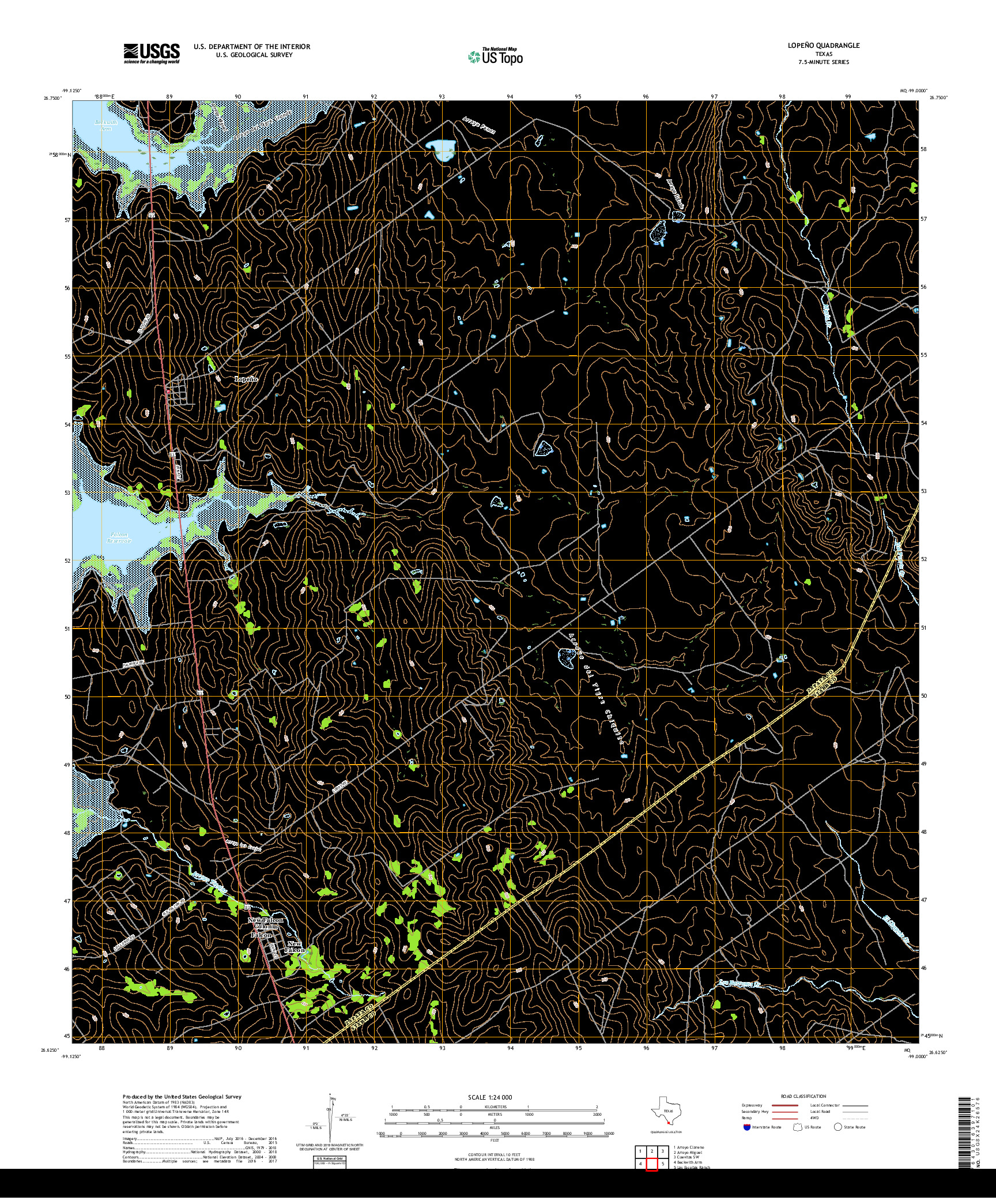 USGS US TOPO 7.5-MINUTE MAP FOR LOPENO, TX 2019