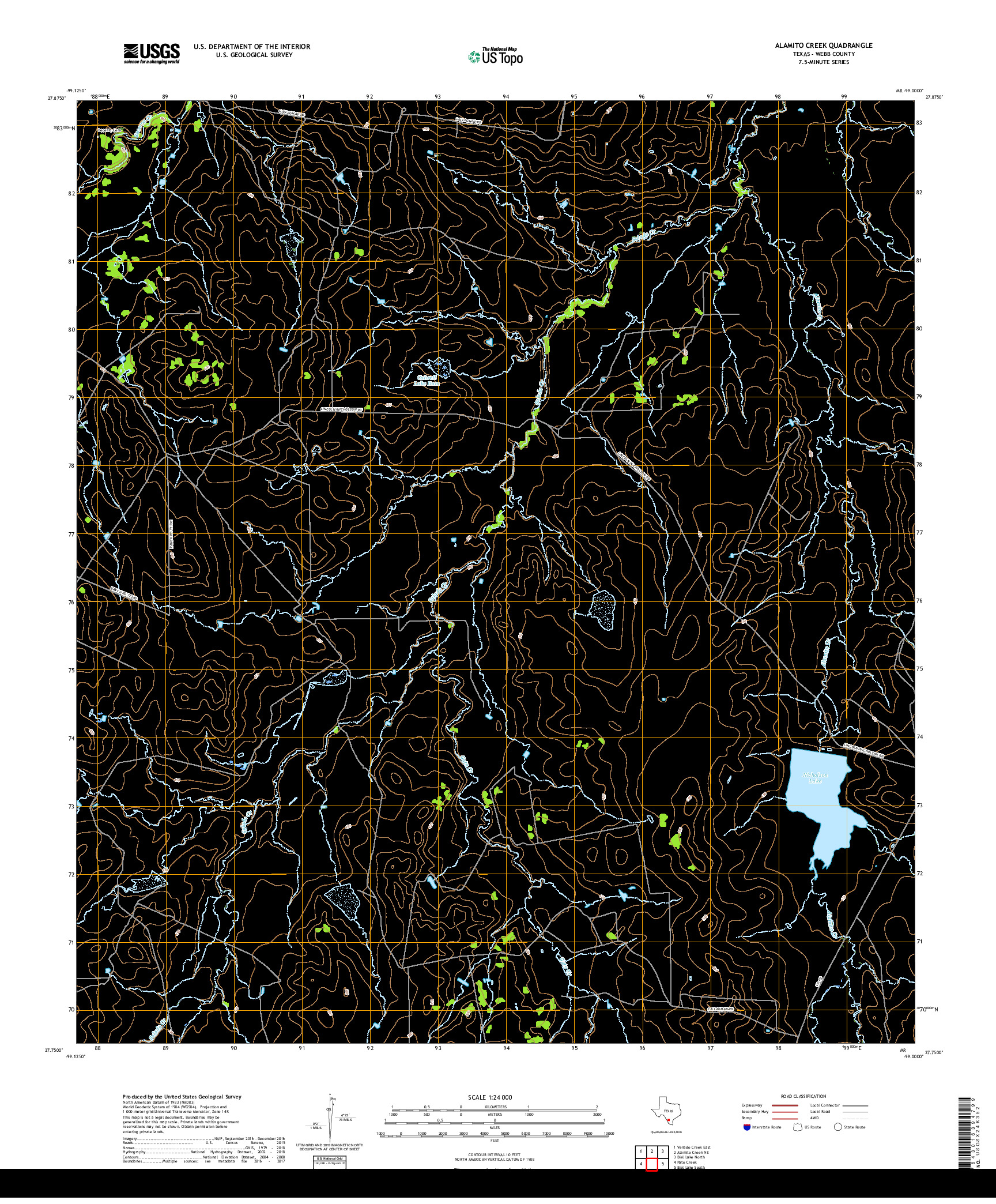 USGS US TOPO 7.5-MINUTE MAP FOR ALAMITO CREEK, TX 2019