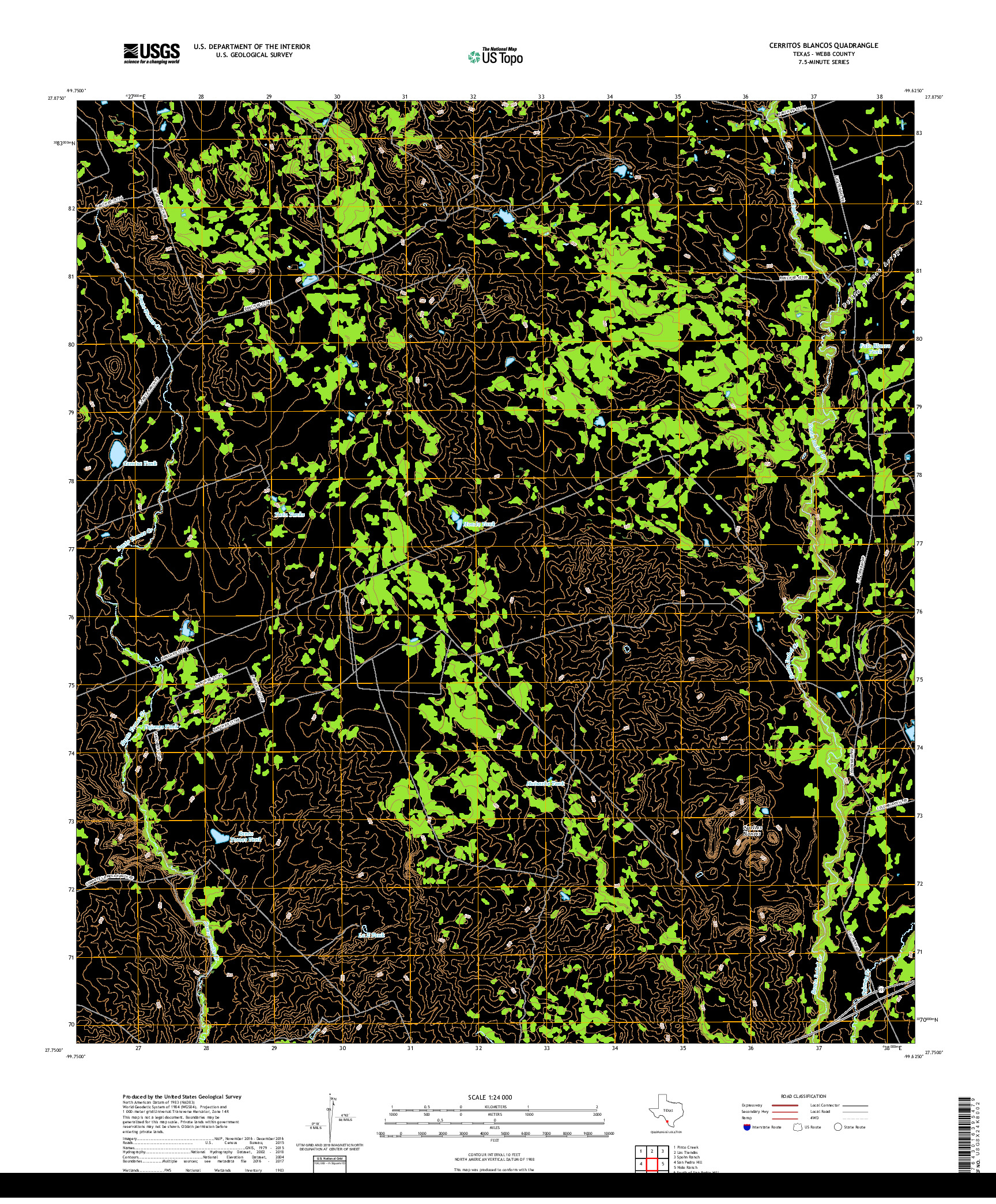 USGS US TOPO 7.5-MINUTE MAP FOR CERRITOS BLANCOS, TX 2019