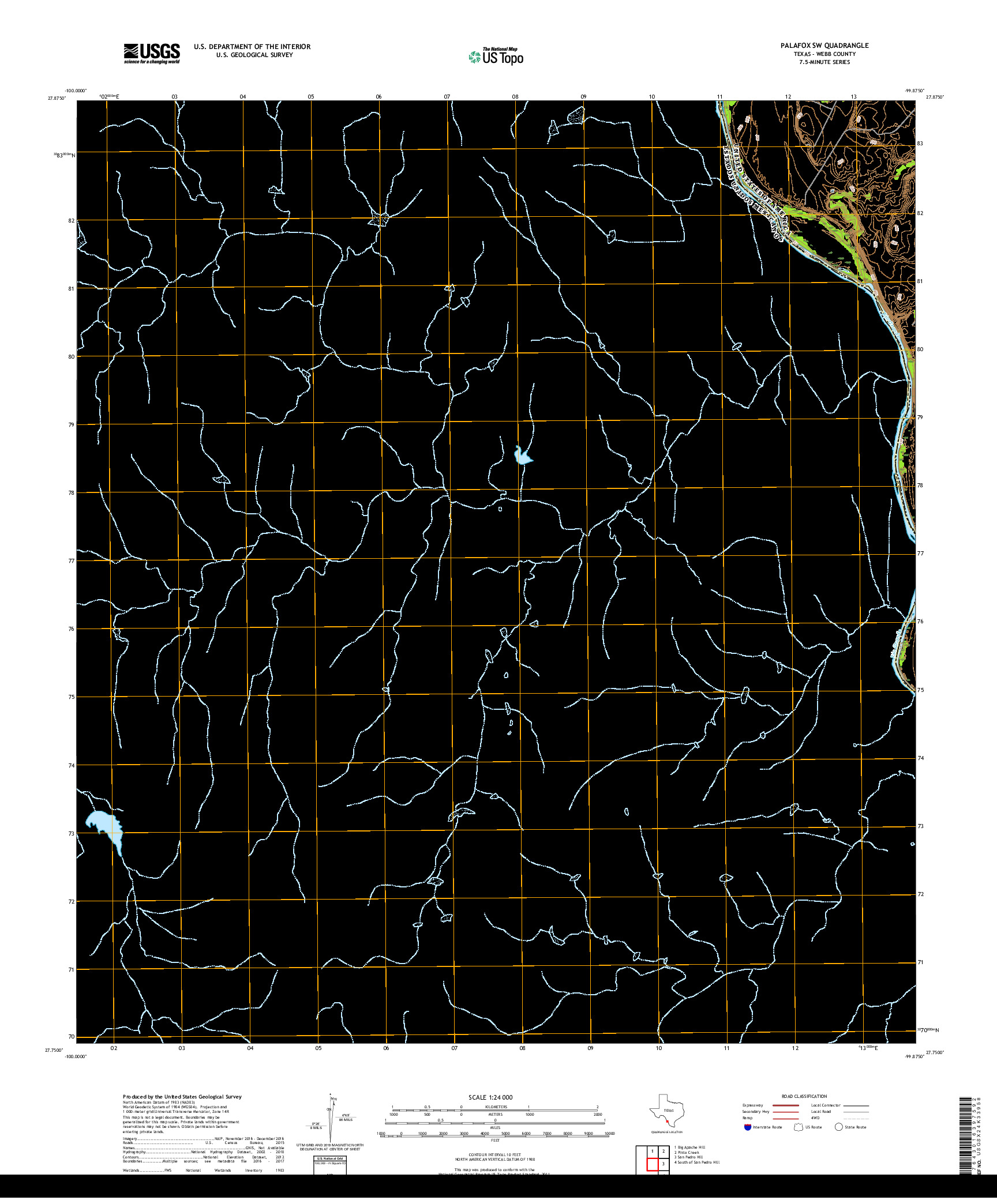USGS US TOPO 7.5-MINUTE MAP FOR PALAFOX SW, TX,COA 2019