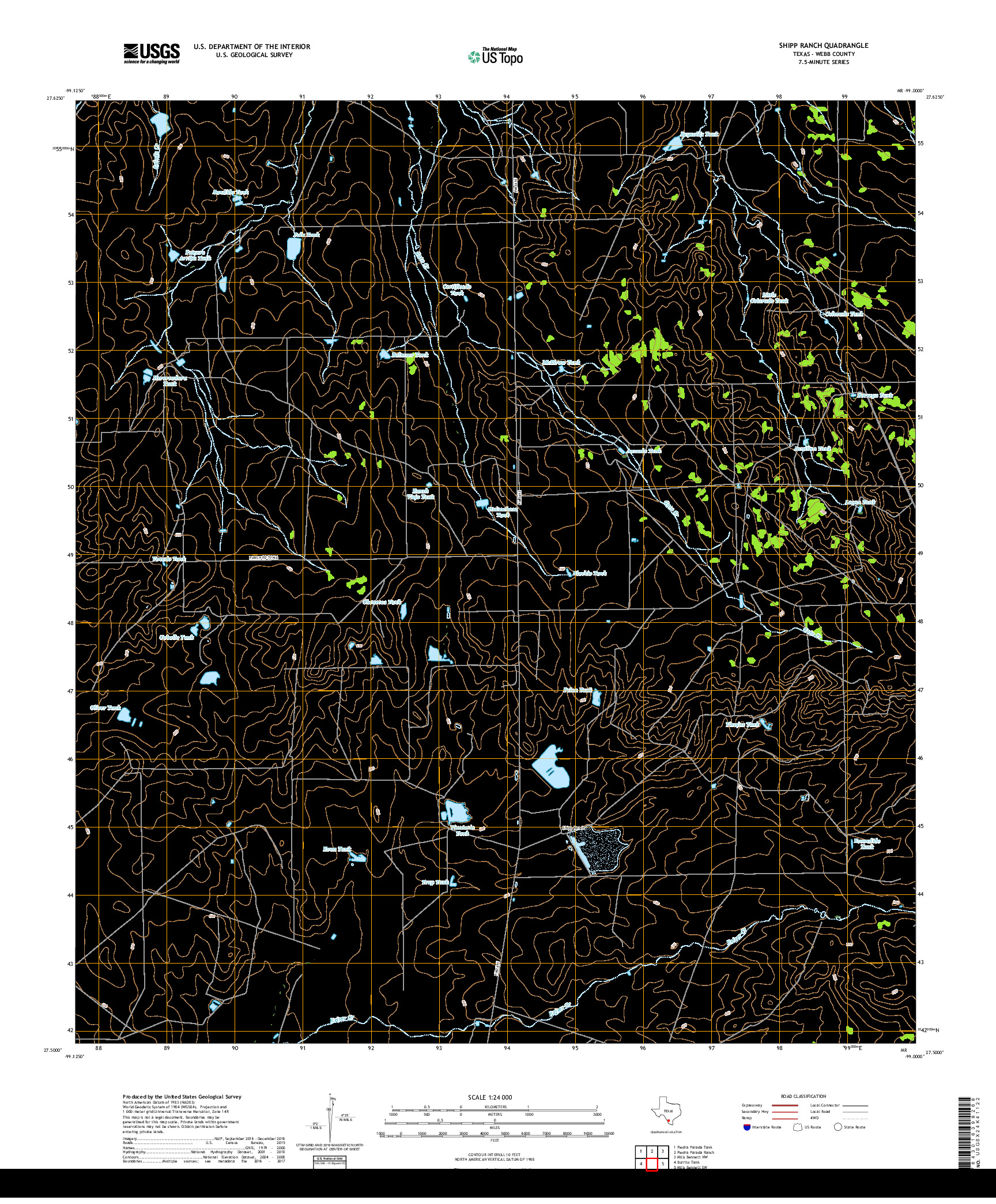 USGS US TOPO 7.5-MINUTE MAP FOR SHIPP RANCH, TX 2019