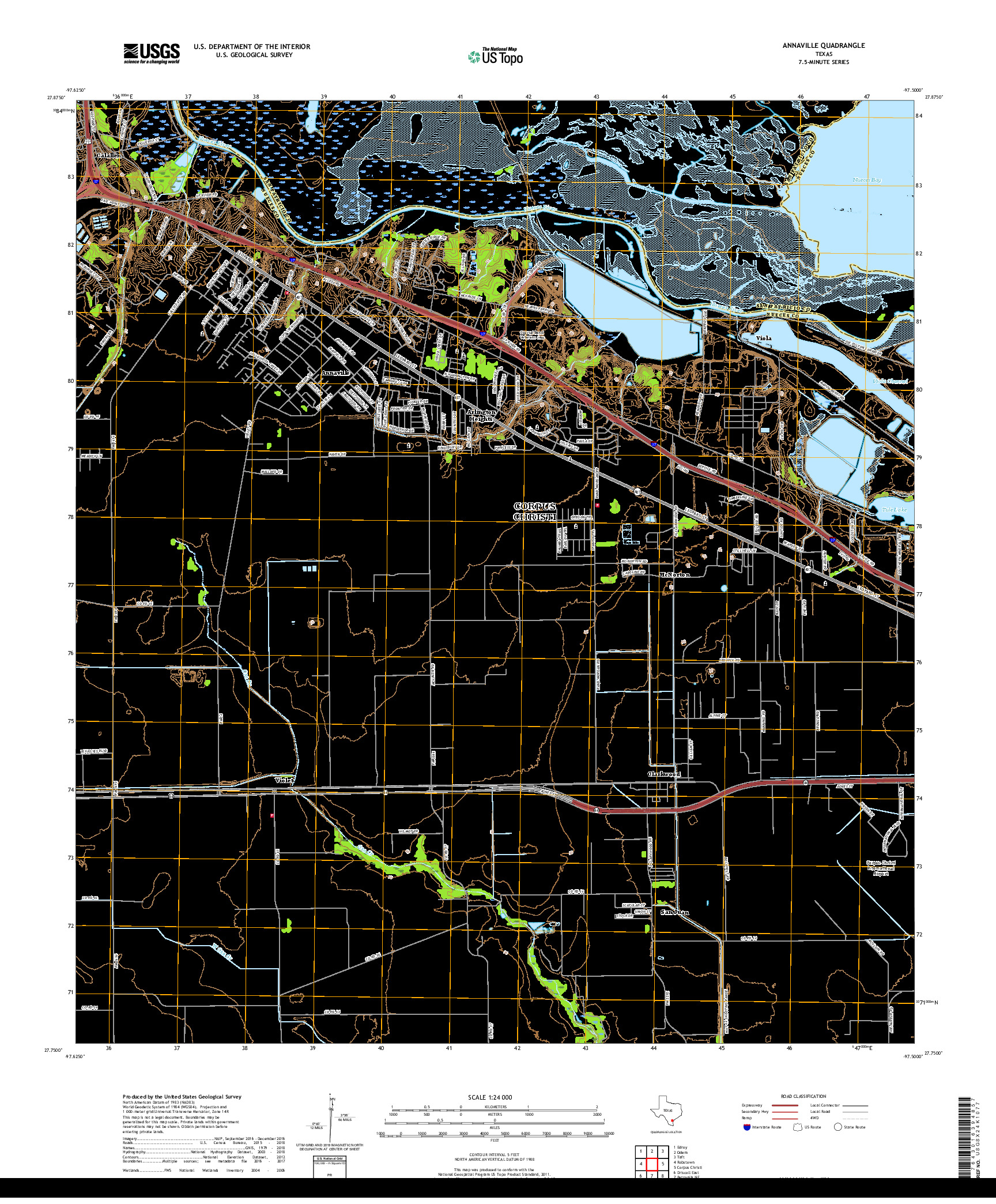 USGS US TOPO 7.5-MINUTE MAP FOR ANNAVILLE, TX 2019