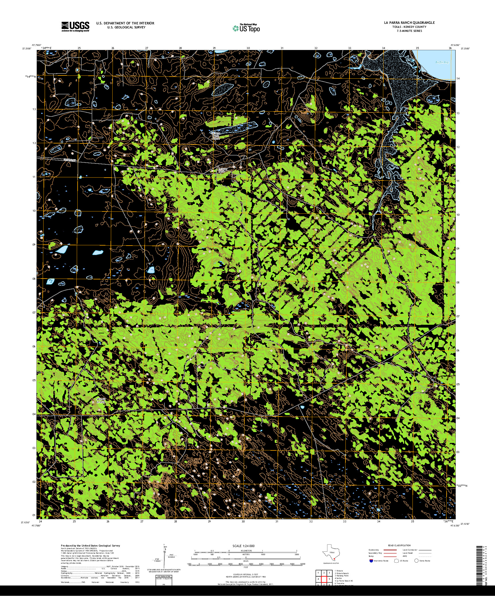 USGS US TOPO 7.5-MINUTE MAP FOR LA PARRA RANCH, TX 2019