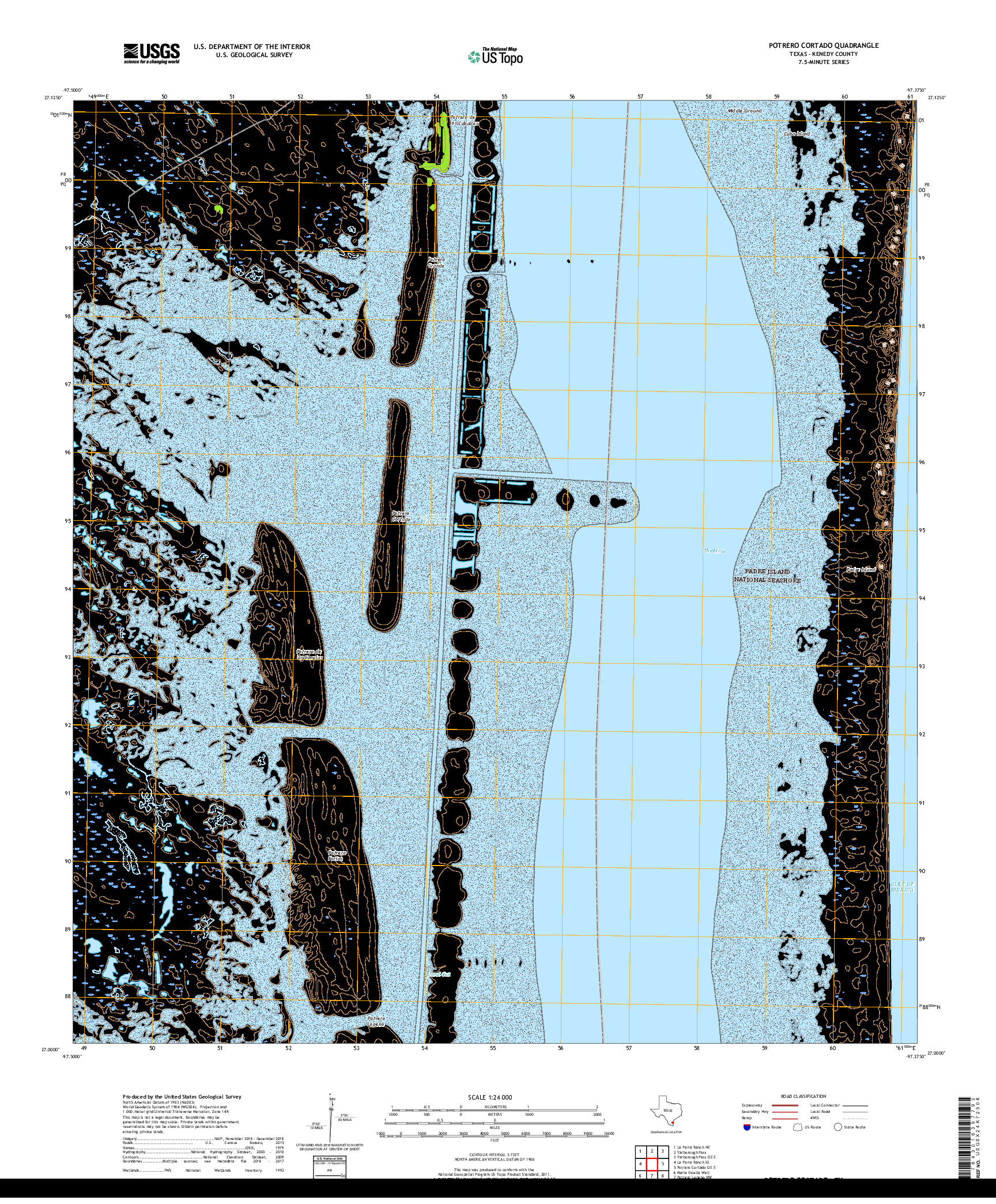 USGS US TOPO 7.5-MINUTE MAP FOR POTRERO CORTADO, TX 2019