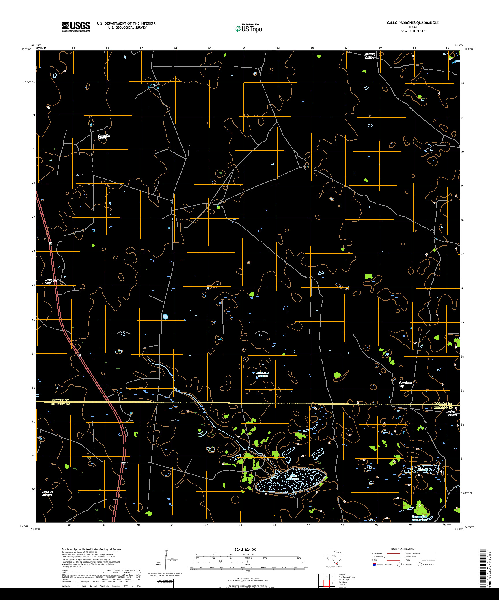 USGS US TOPO 7.5-MINUTE MAP FOR CALLO PADRONES, TX 2019