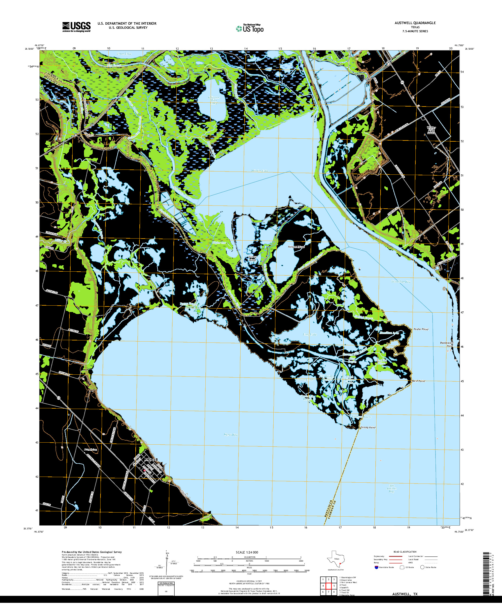 USGS US TOPO 7.5-MINUTE MAP FOR AUSTWELL, TX 2019