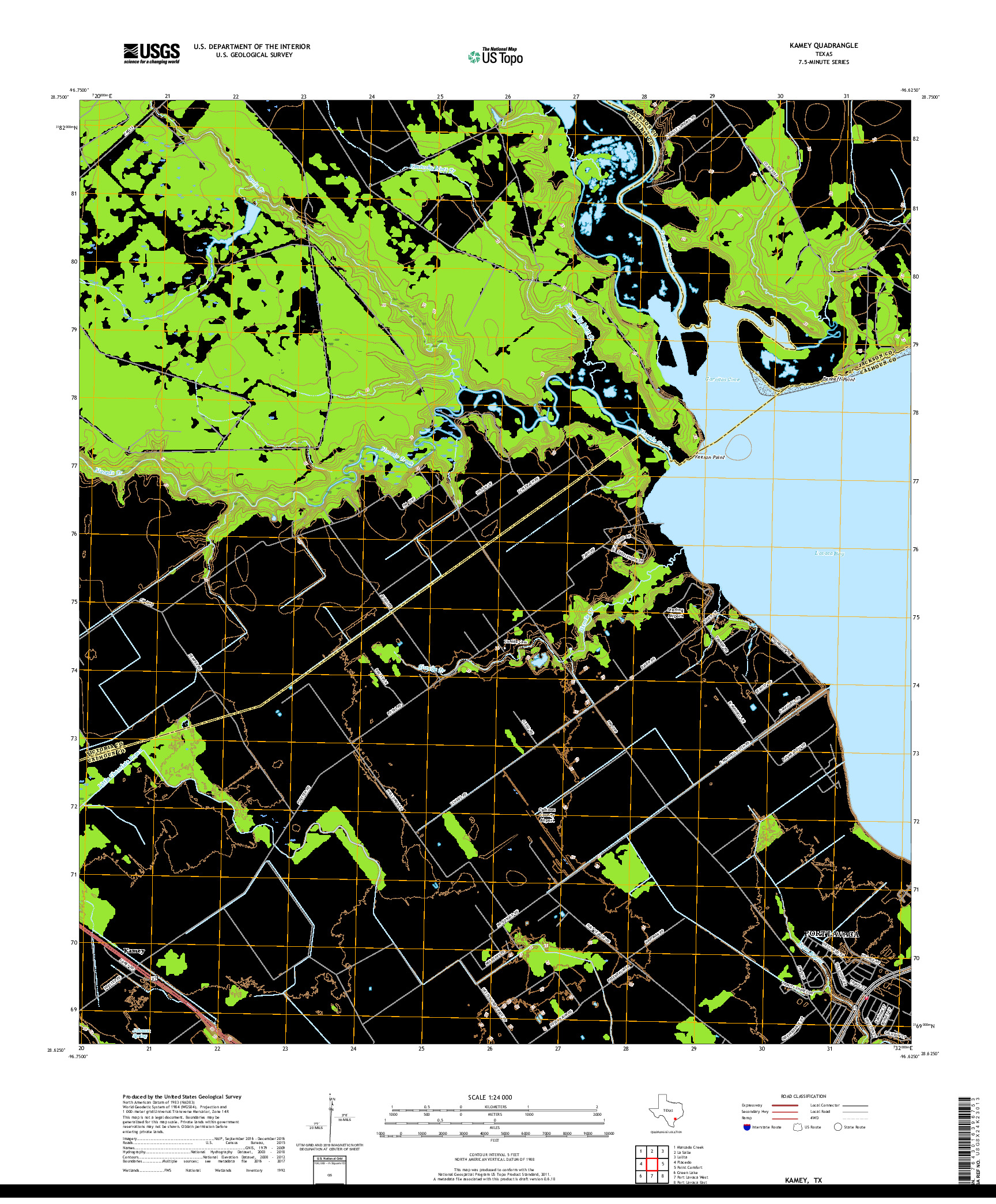 USGS US TOPO 7.5-MINUTE MAP FOR KAMEY, TX 2019