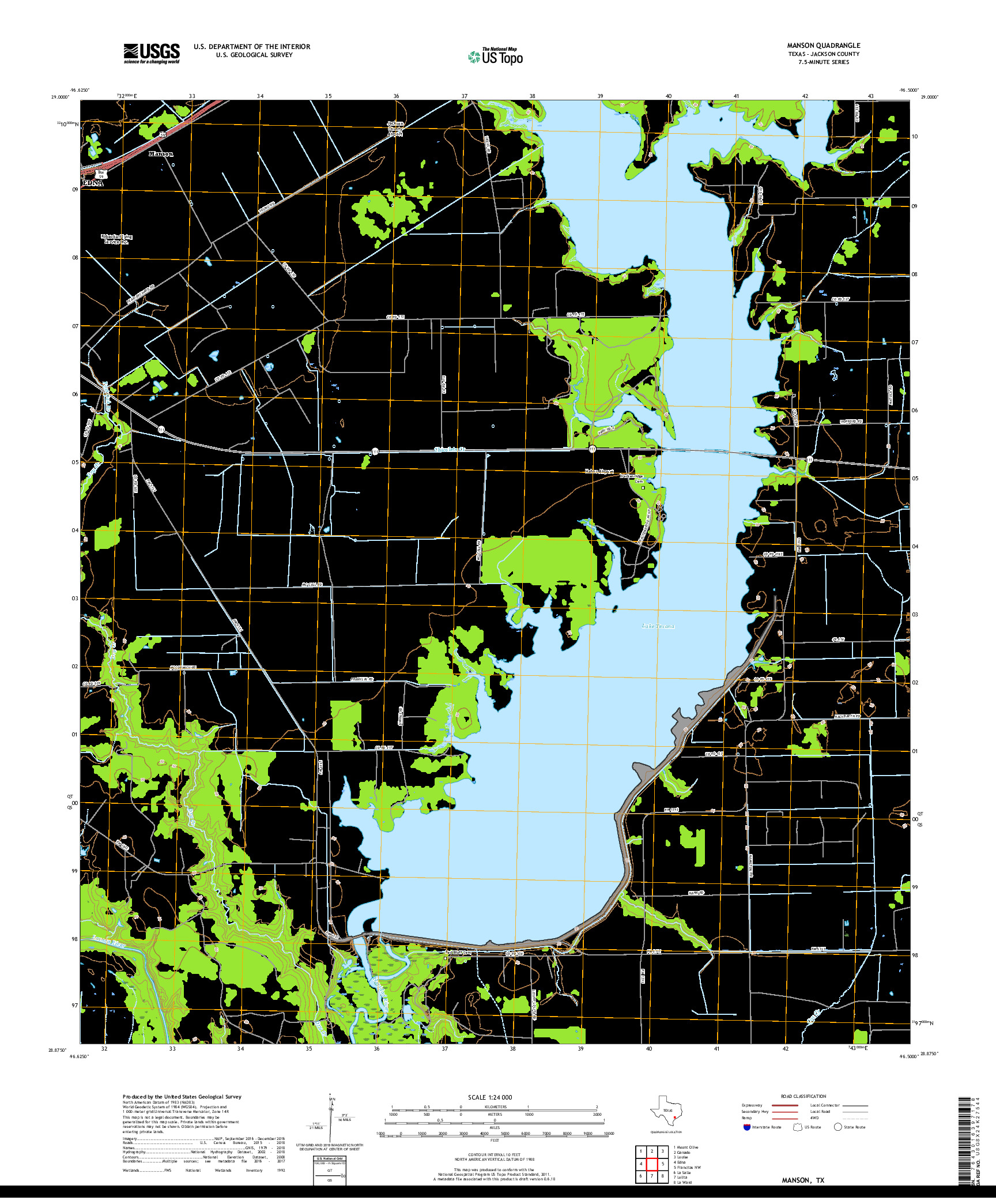 USGS US TOPO 7.5-MINUTE MAP FOR MANSON, TX 2019