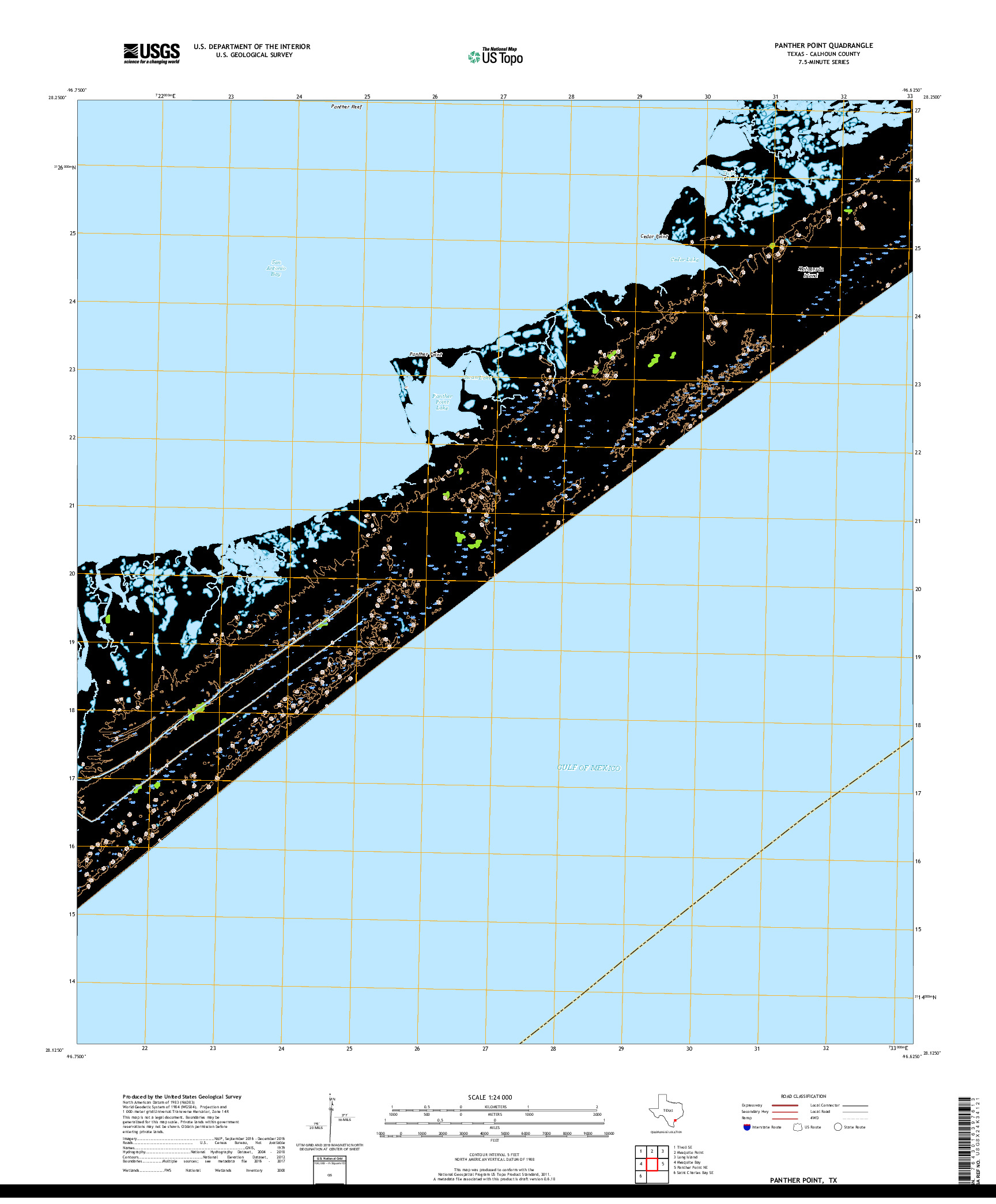 USGS US TOPO 7.5-MINUTE MAP FOR PANTHER POINT, TX 2019