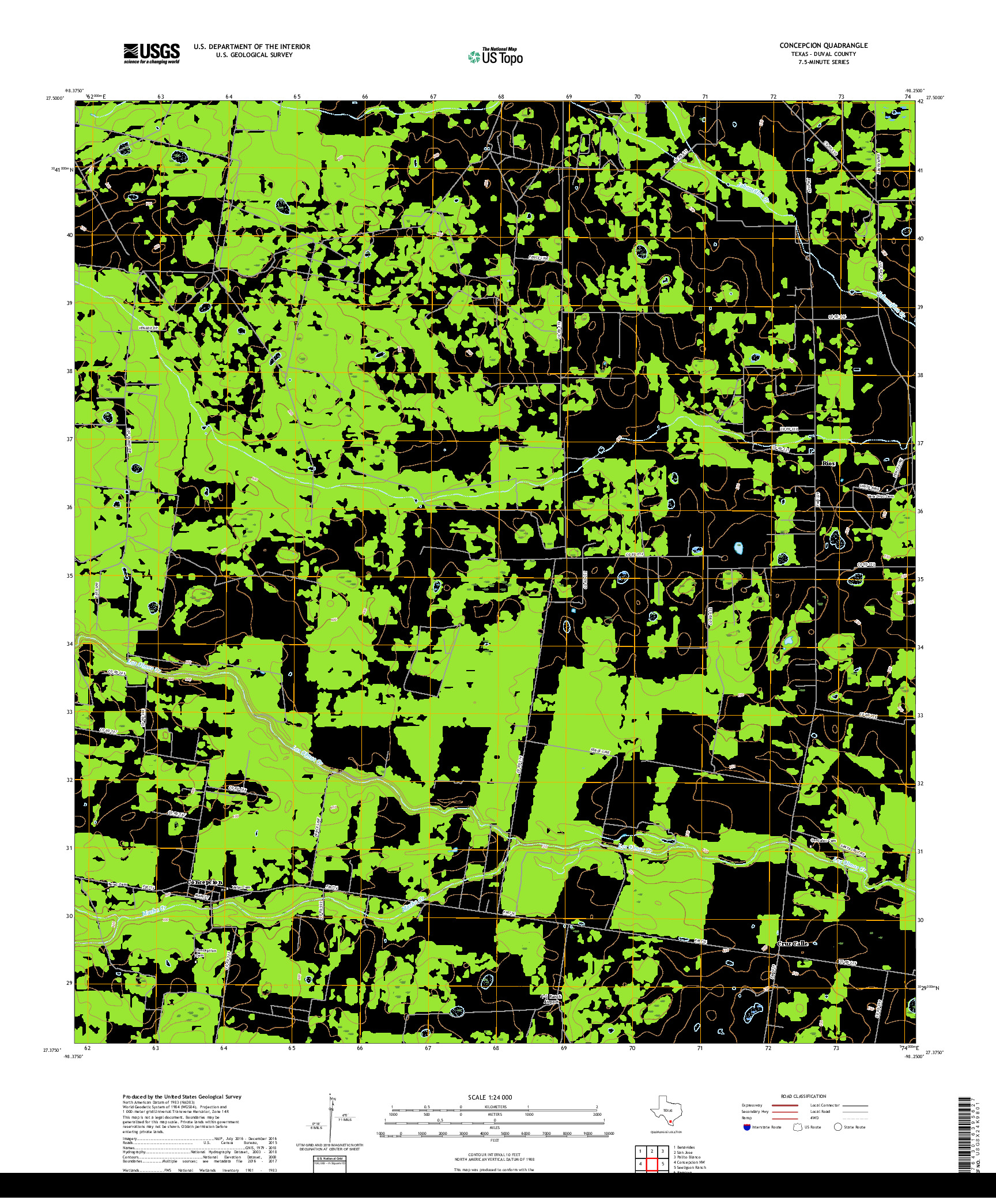 USGS US TOPO 7.5-MINUTE MAP FOR CONCEPCION, TX 2019