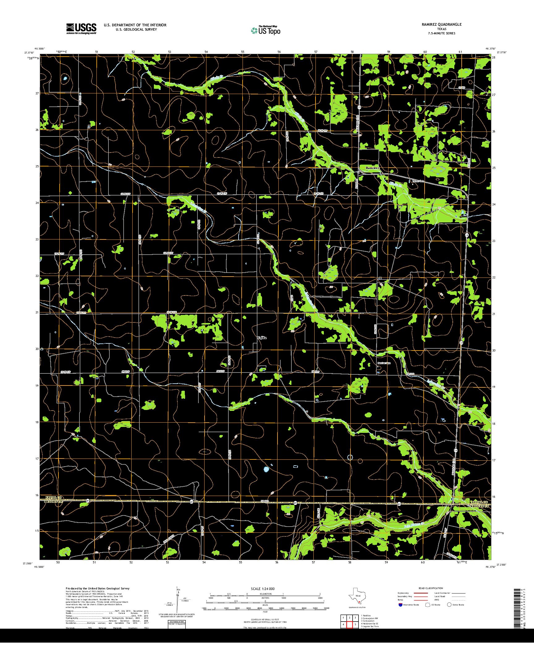 USGS US TOPO 7.5-MINUTE MAP FOR RAMIREZ, TX 2019