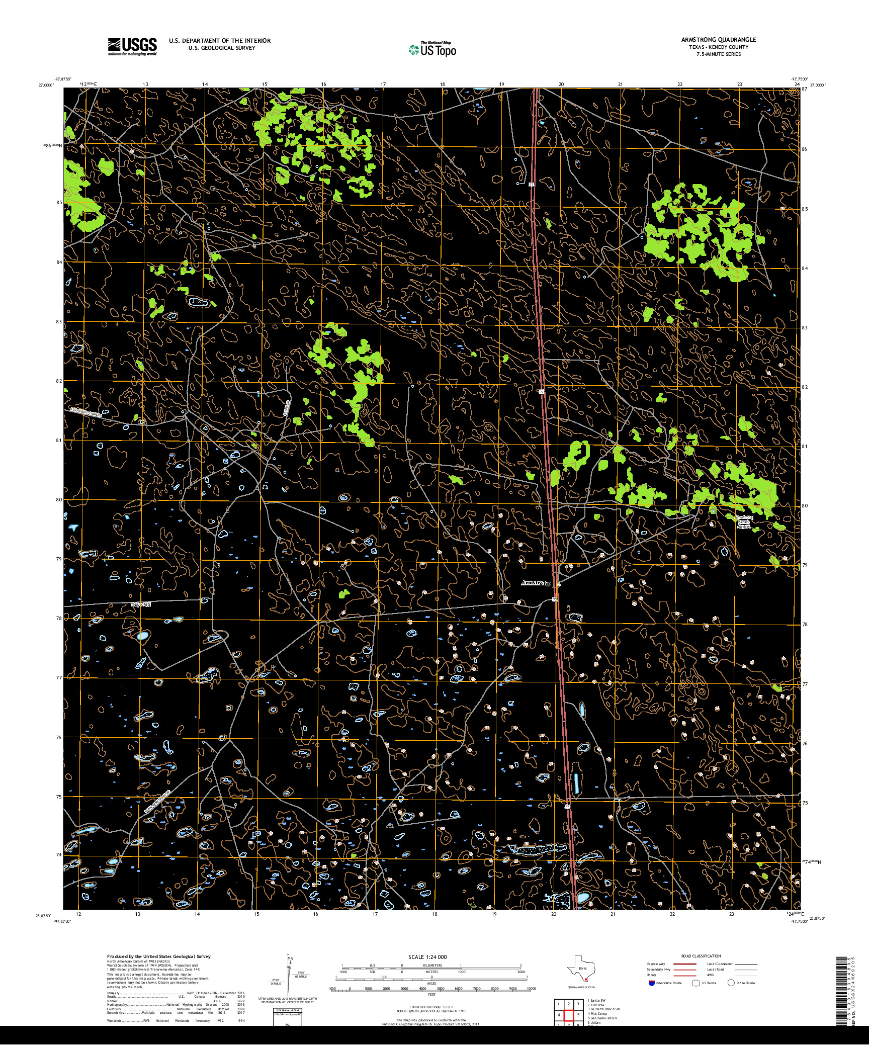 USGS US TOPO 7.5-MINUTE MAP FOR ARMSTRONG, TX 2019