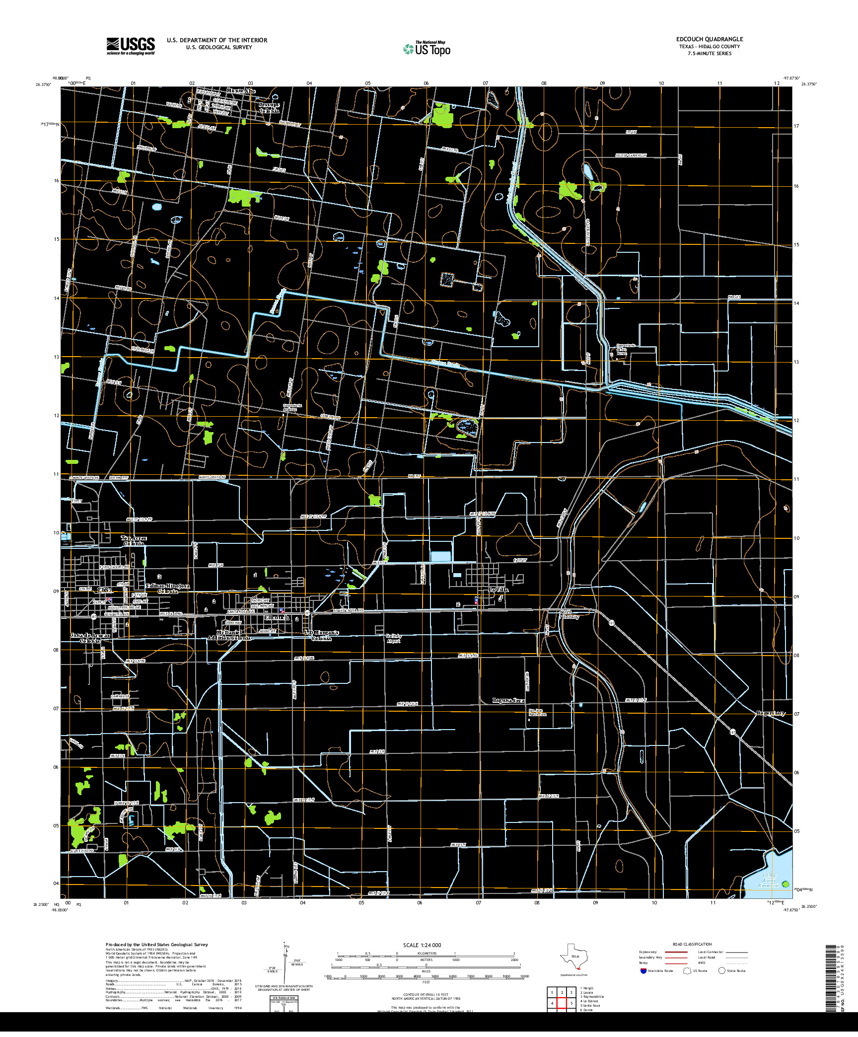 USGS US TOPO 7.5-MINUTE MAP FOR EDCOUCH, TX 2019