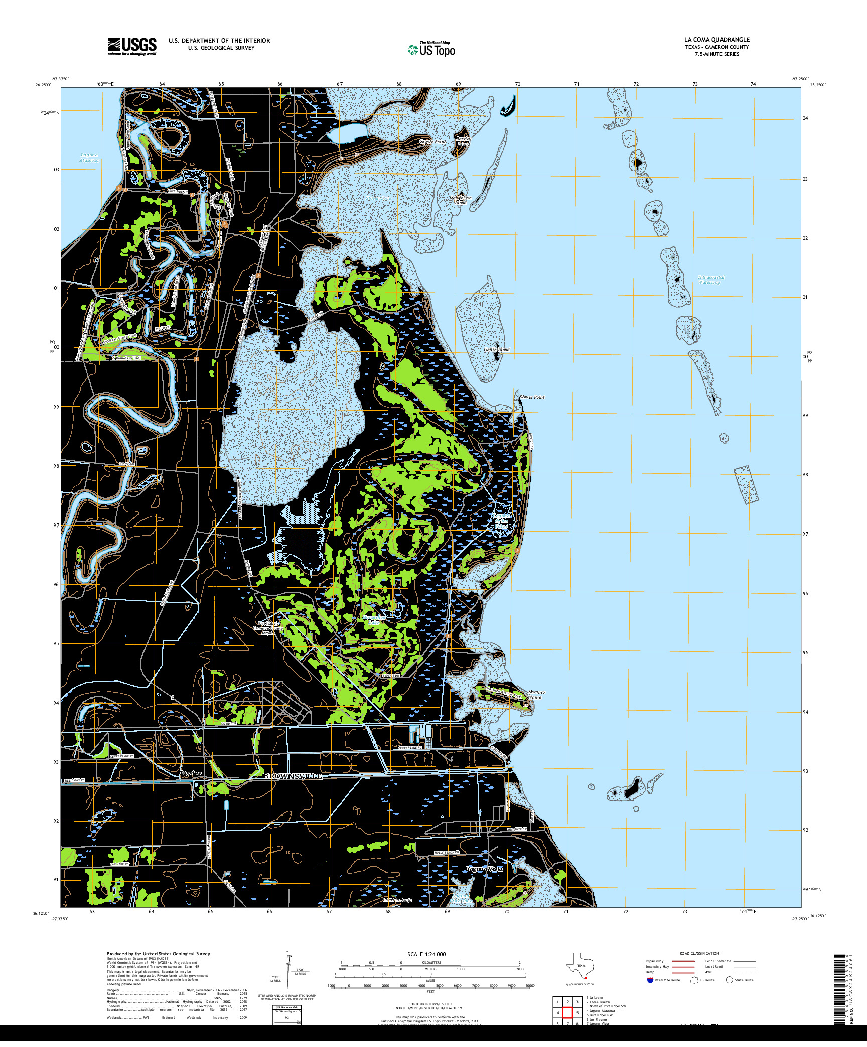 USGS US TOPO 7.5-MINUTE MAP FOR LA COMA, TX 2019