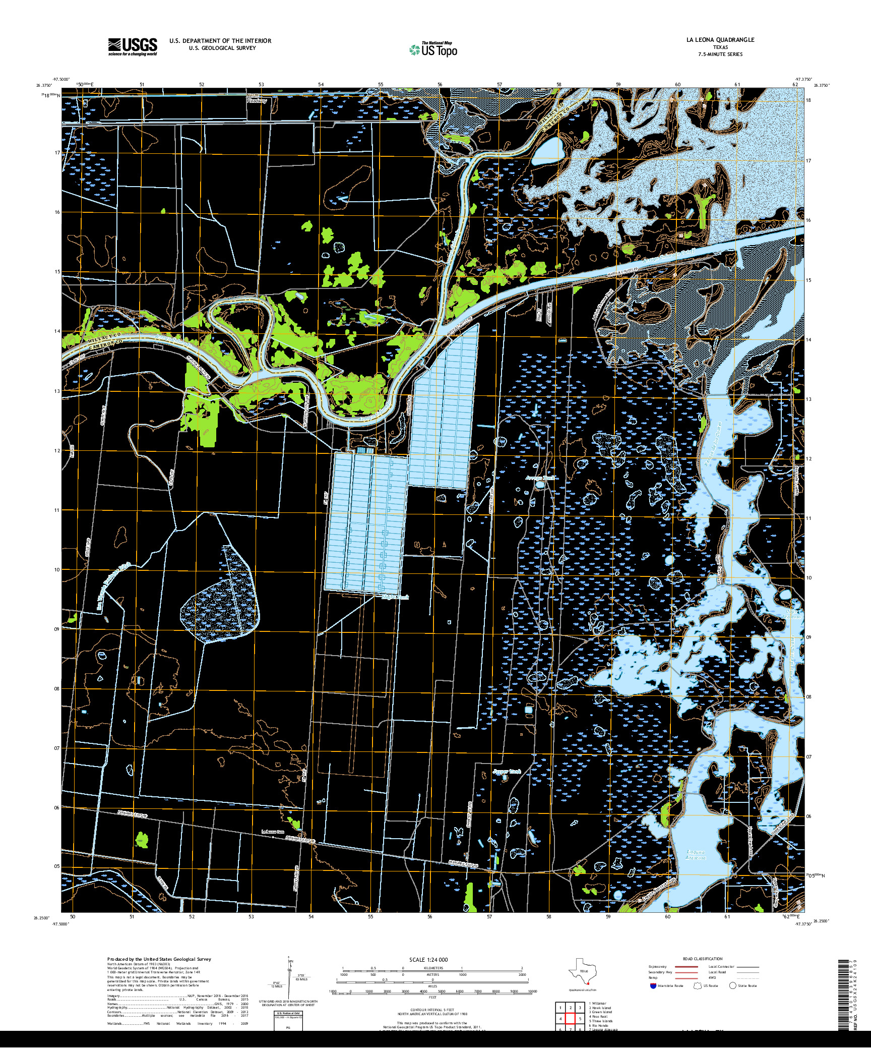 USGS US TOPO 7.5-MINUTE MAP FOR LA LEONA, TX 2019