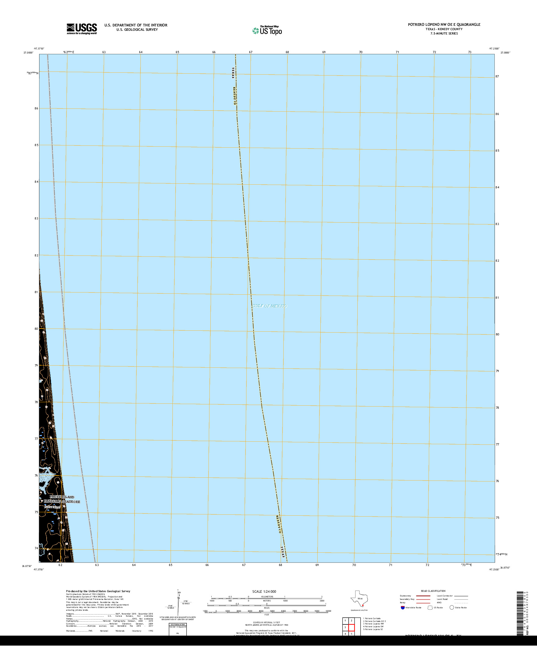 USGS US TOPO 7.5-MINUTE MAP FOR POTRERO LOPENO NW OE E, TX 2019