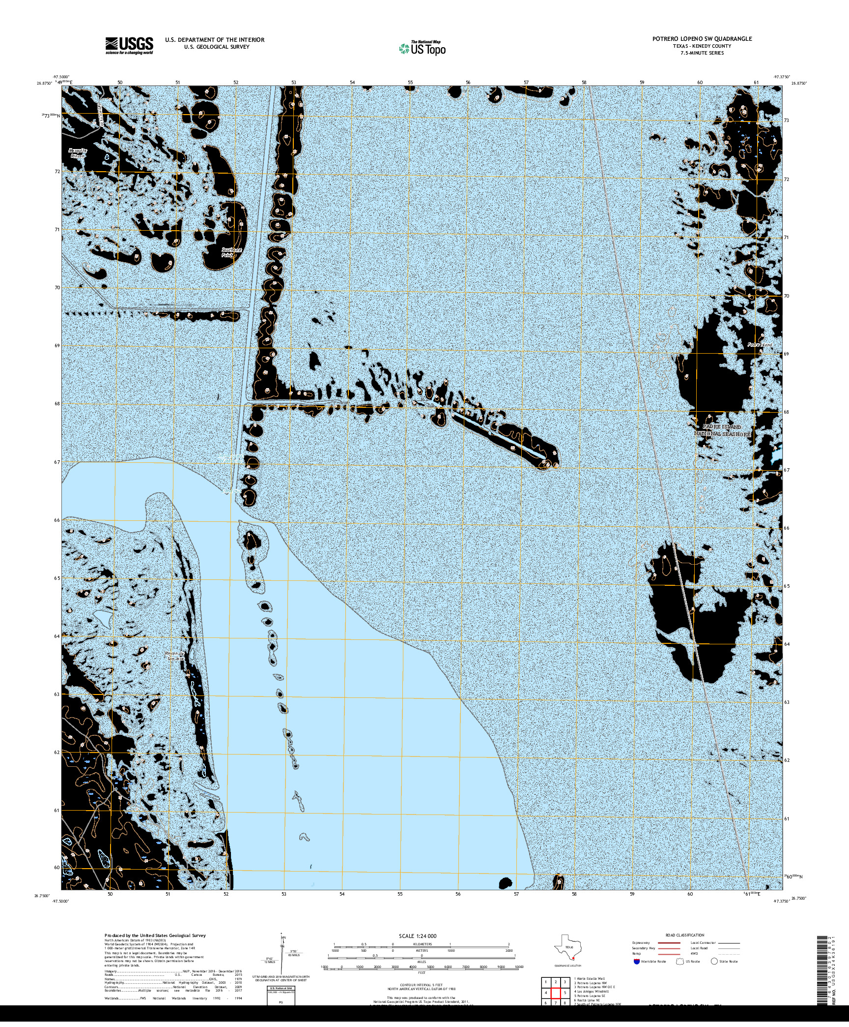 USGS US TOPO 7.5-MINUTE MAP FOR POTRERO LOPENO SW, TX 2019