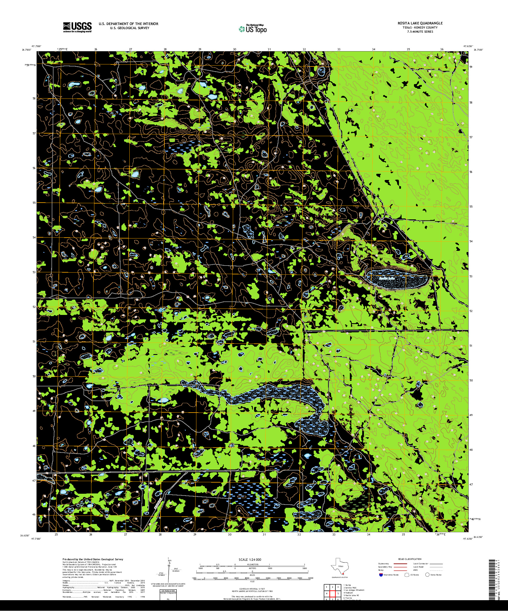 USGS US TOPO 7.5-MINUTE MAP FOR ROSITA LAKE, TX 2019