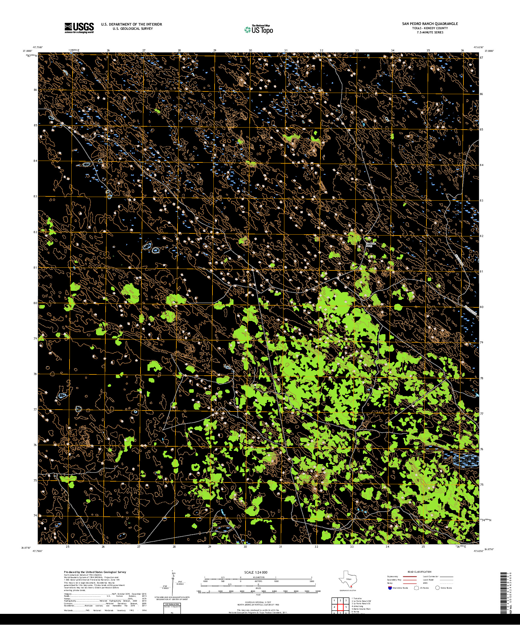 USGS US TOPO 7.5-MINUTE MAP FOR SAN PEDRO RANCH, TX 2019