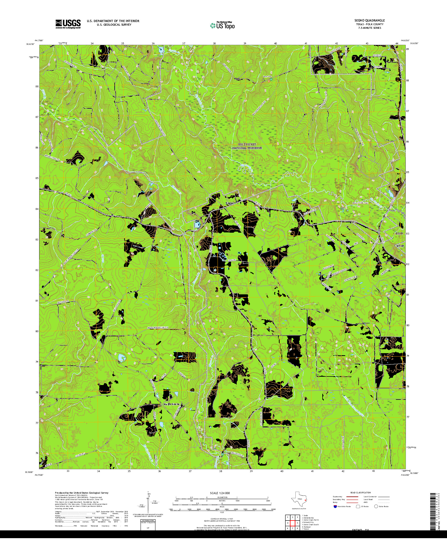 USGS US TOPO 7.5-MINUTE MAP FOR SEGNO, TX 2019