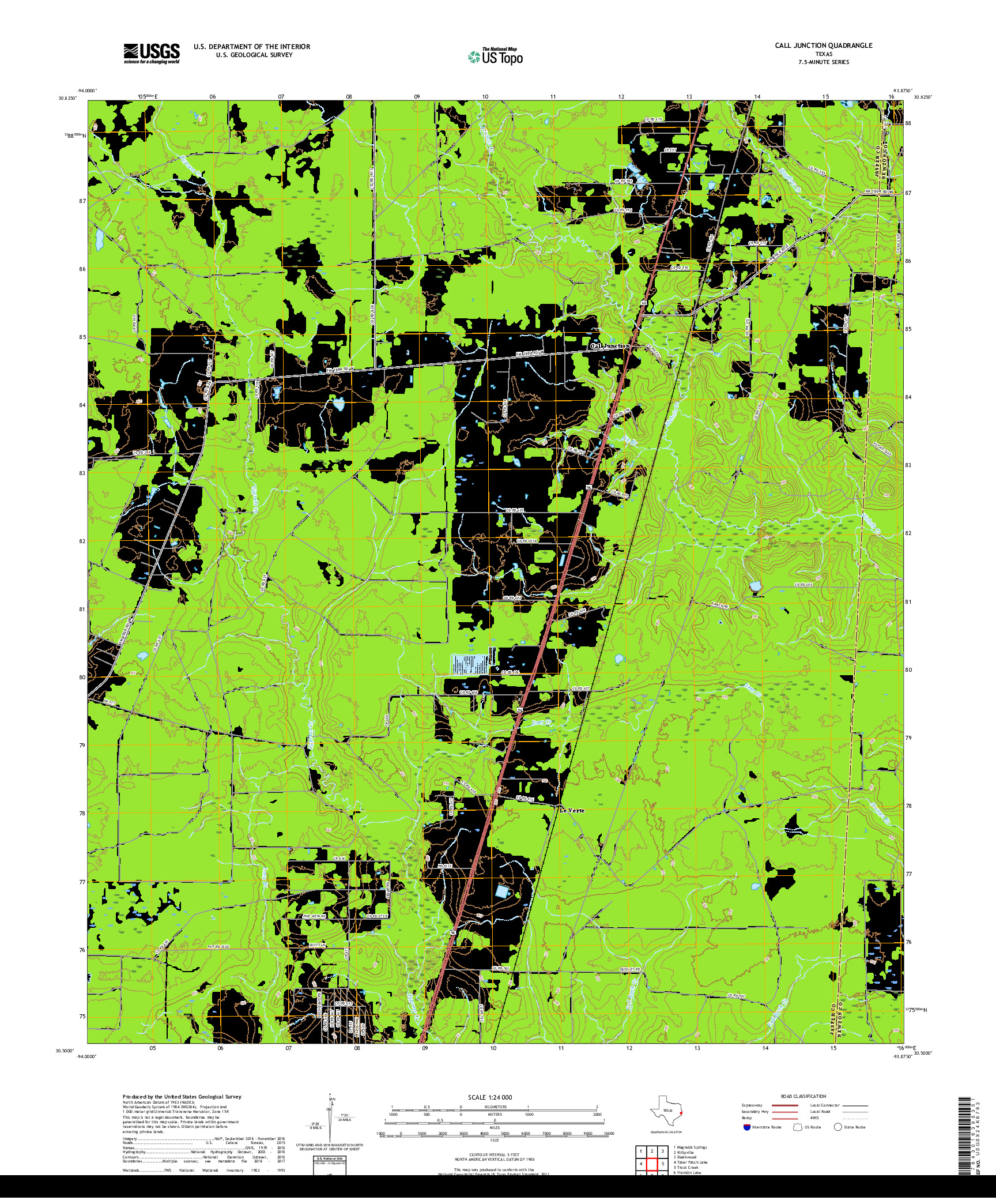 USGS US TOPO 7.5-MINUTE MAP FOR CALL JUNCTION, TX 2019