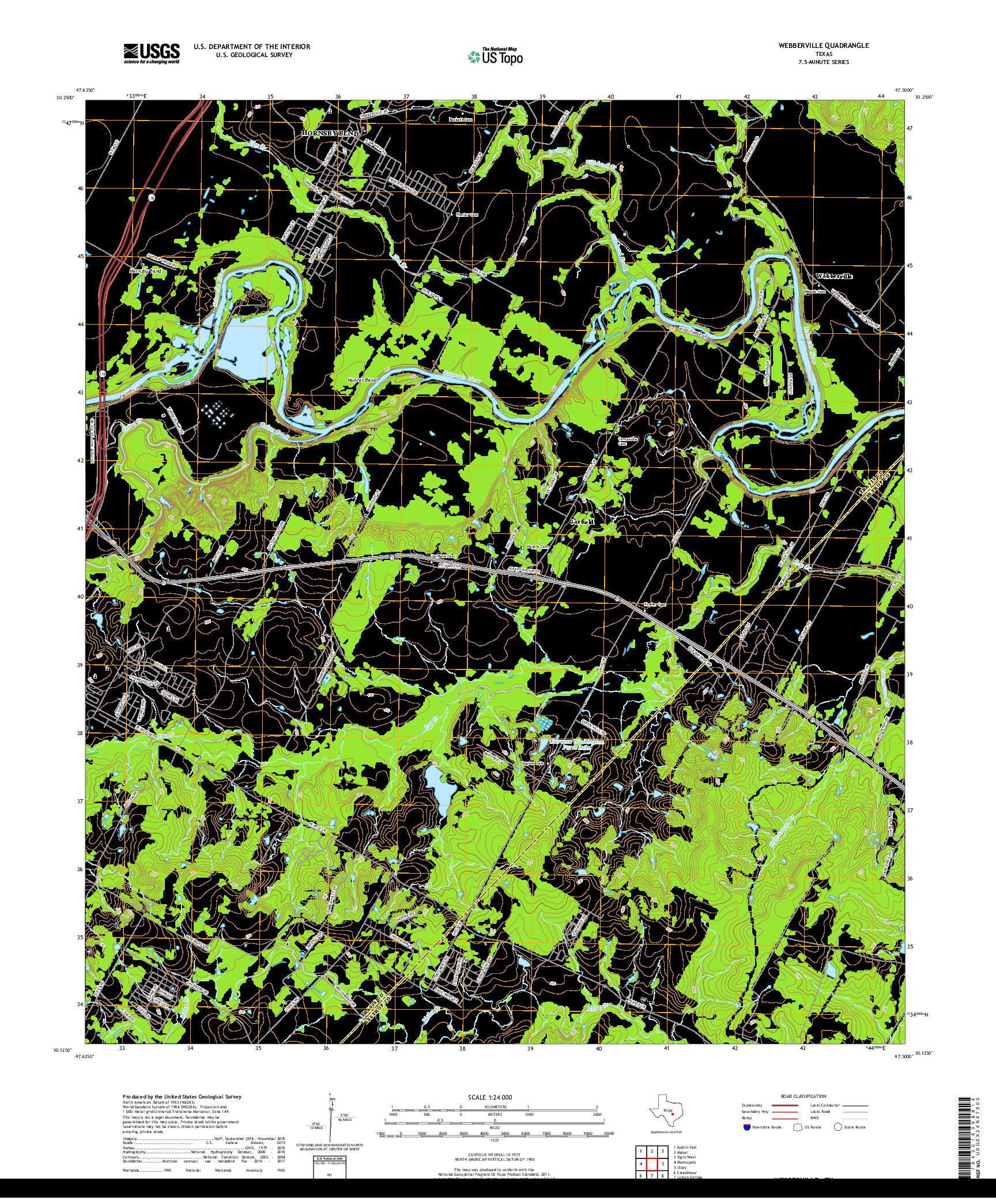 USGS US TOPO 7.5-MINUTE MAP FOR WEBBERVILLE, TX 2019