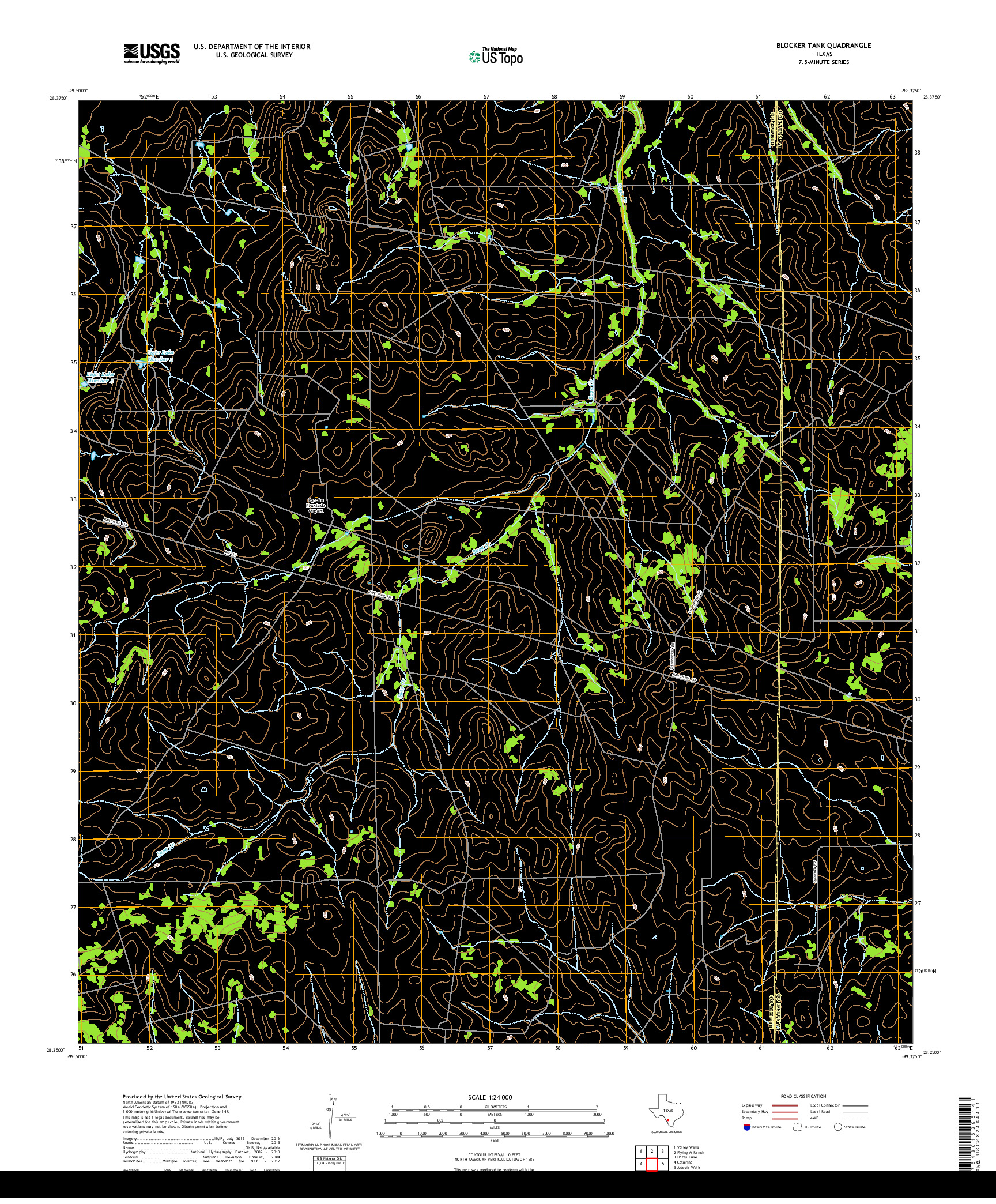 USGS US TOPO 7.5-MINUTE MAP FOR BLOCKER TANK, TX 2019