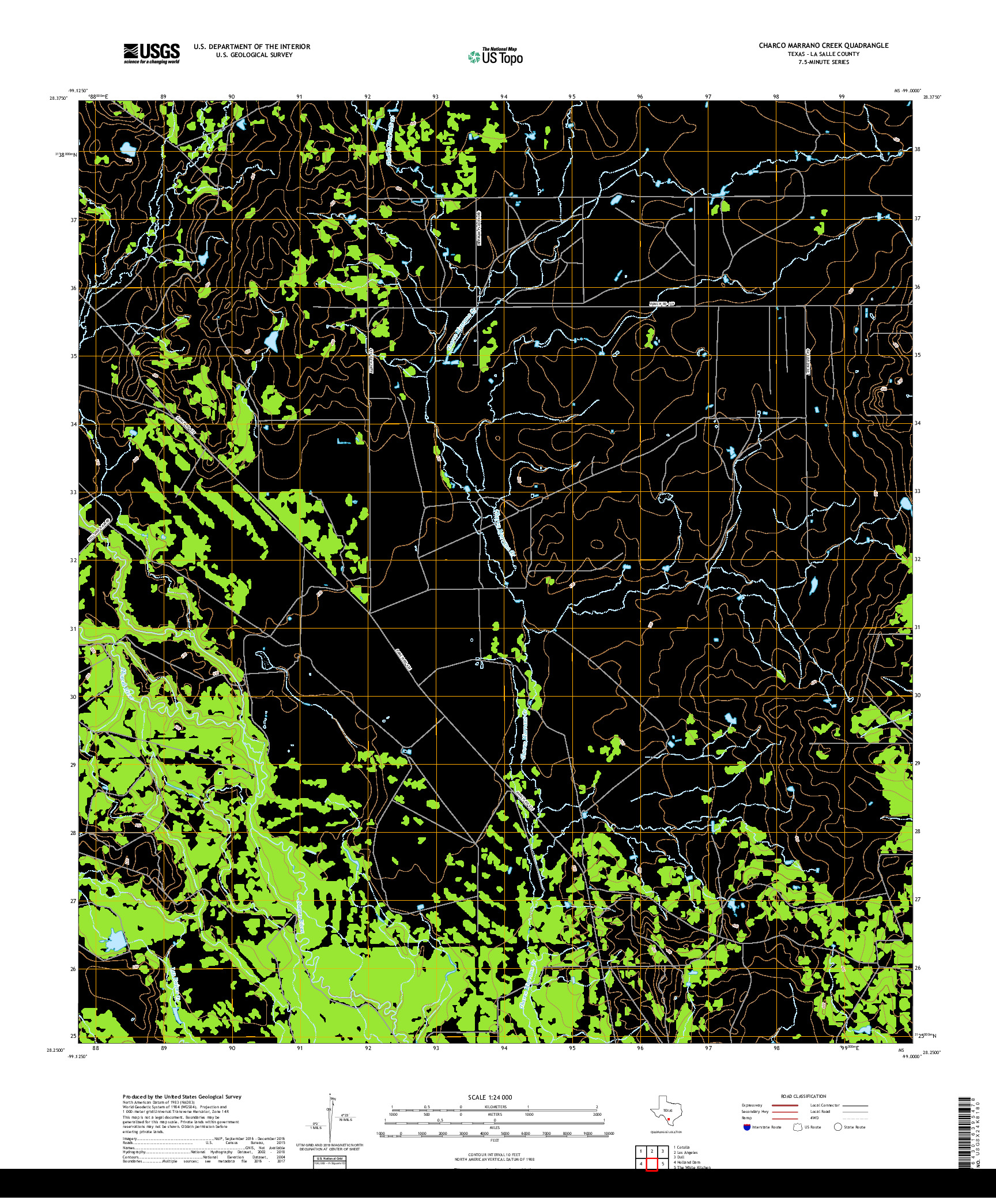 USGS US TOPO 7.5-MINUTE MAP FOR CHARCO MARRANO CREEK, TX 2019