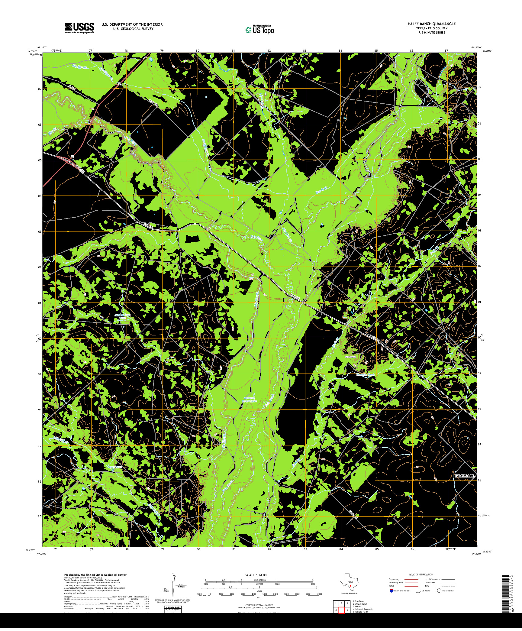 USGS US TOPO 7.5-MINUTE MAP FOR HALFF RANCH, TX 2019