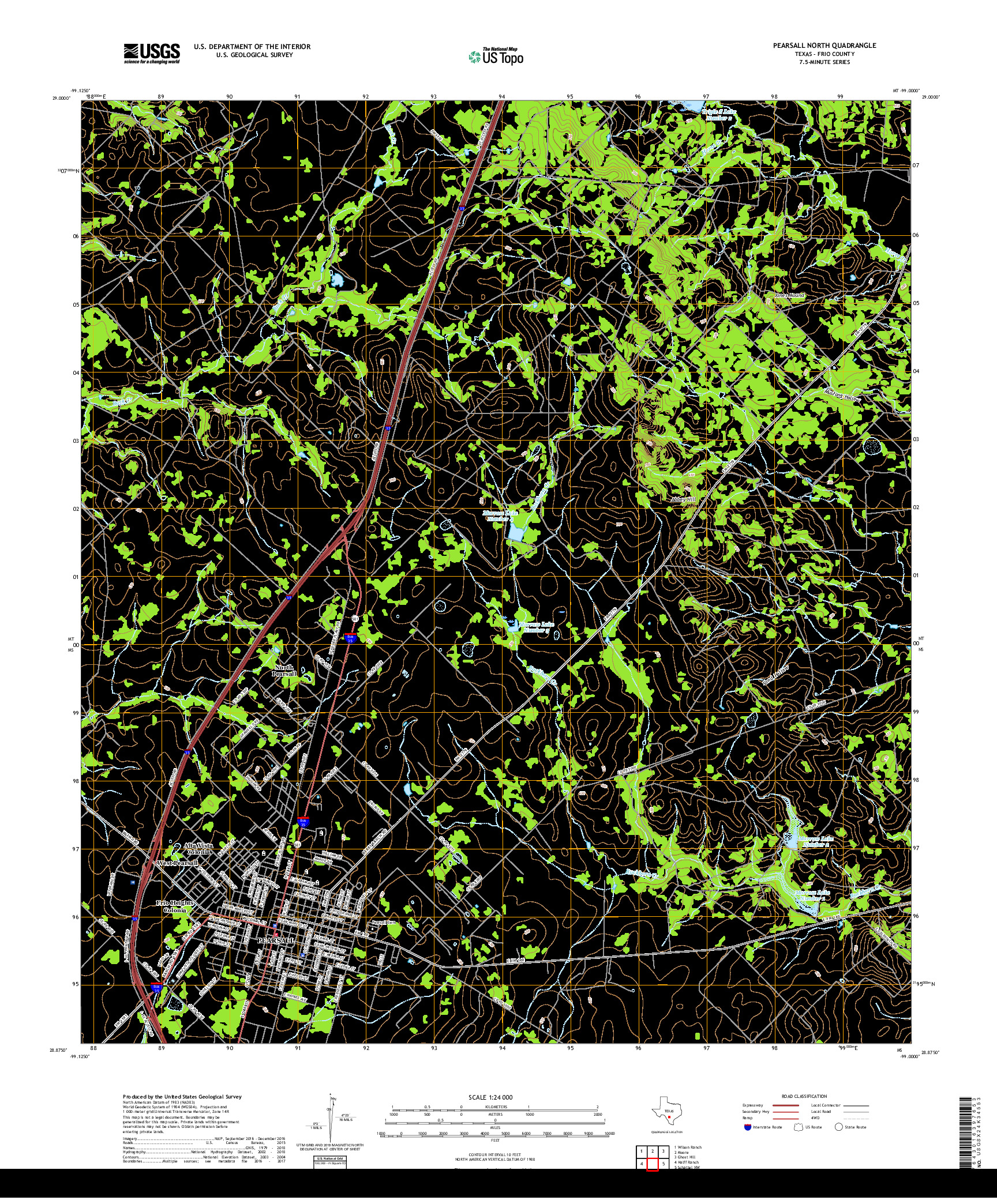 USGS US TOPO 7.5-MINUTE MAP FOR PEARSALL NORTH, TX 2019