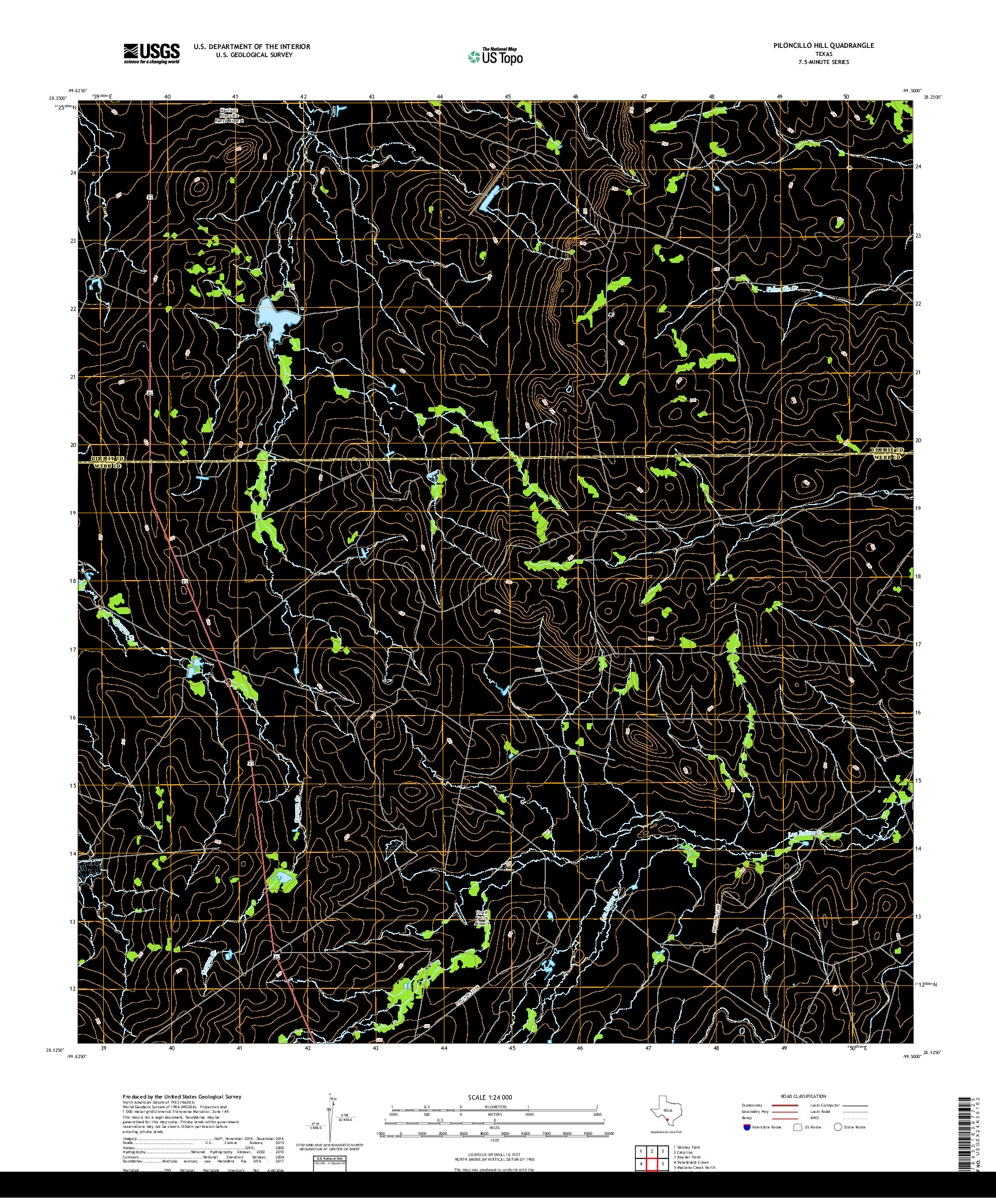 USGS US TOPO 7.5-MINUTE MAP FOR PILONCILLO HILL, TX 2019