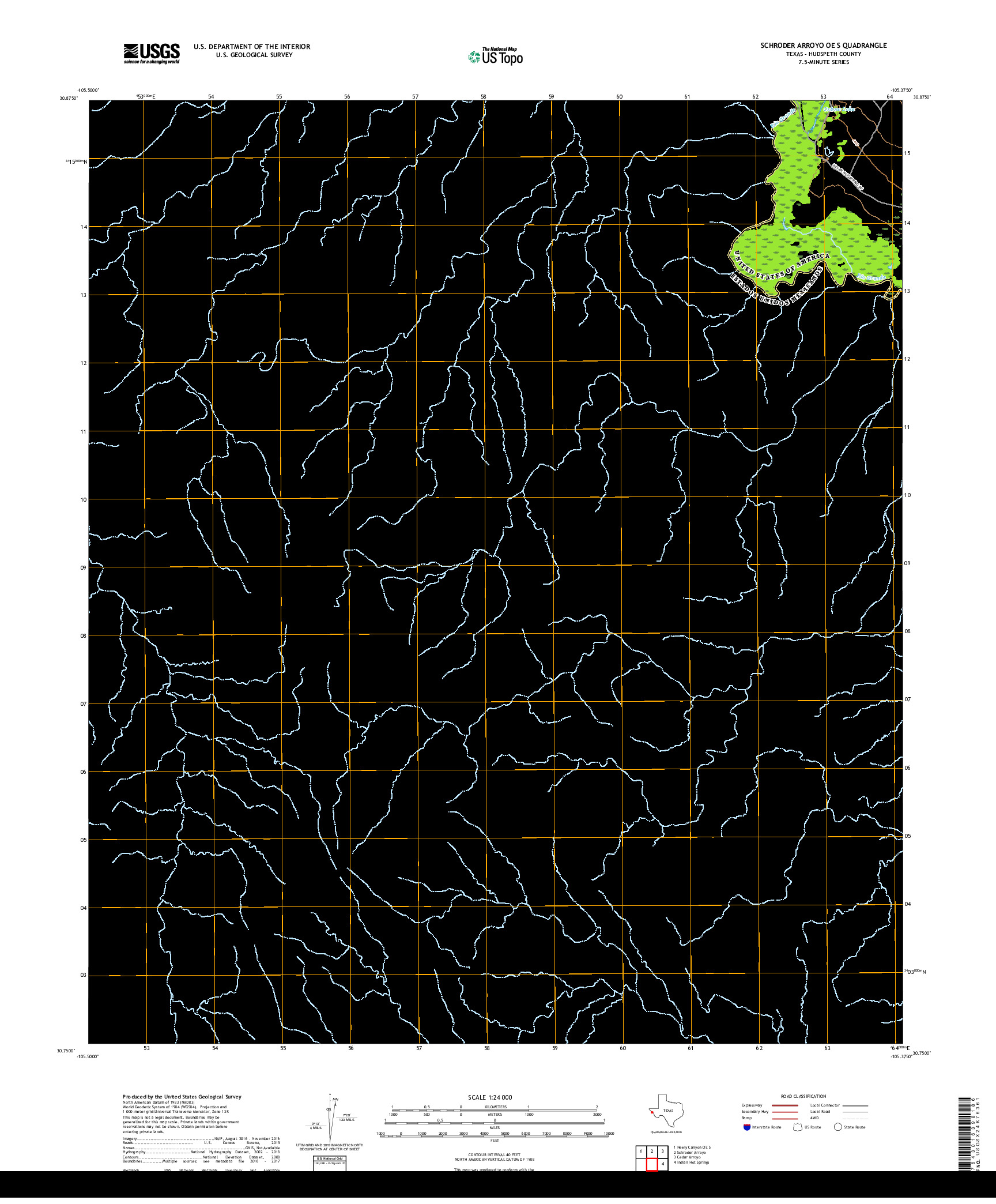 USGS US TOPO 7.5-MINUTE MAP FOR SCHRODER ARROYO OE S, TX,CHH 2019