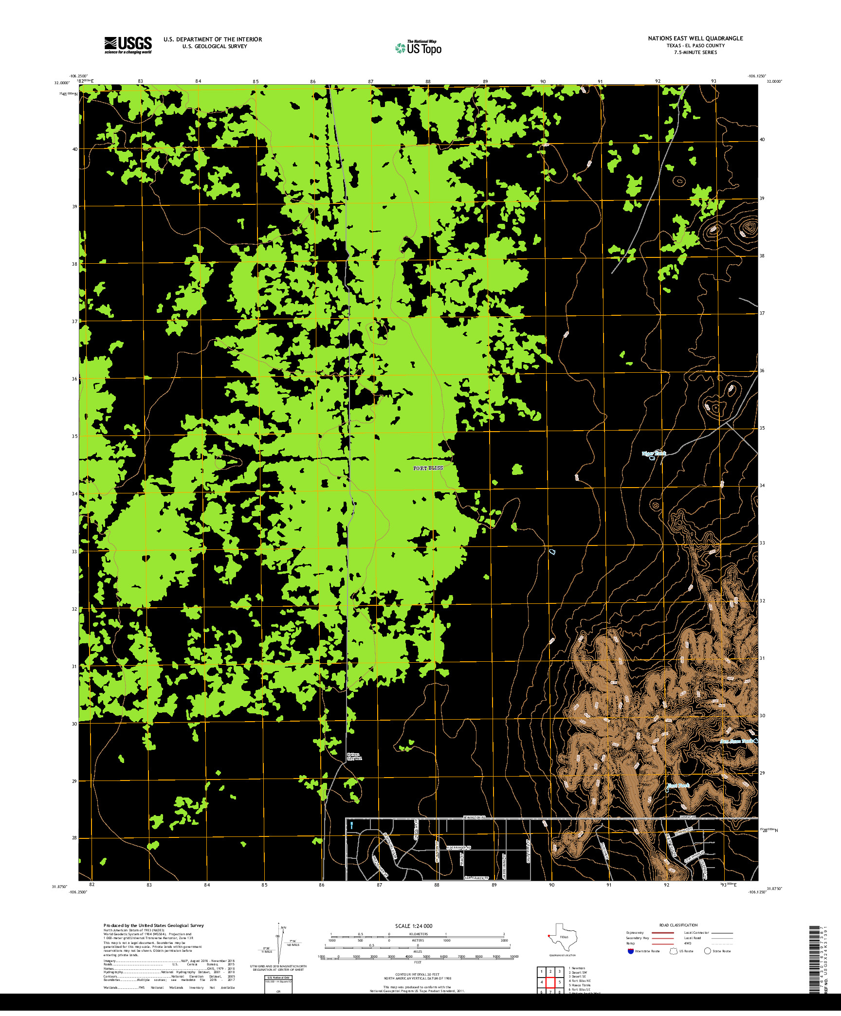 USGS US TOPO 7.5-MINUTE MAP FOR NATIONS EAST WELL, TX 2019