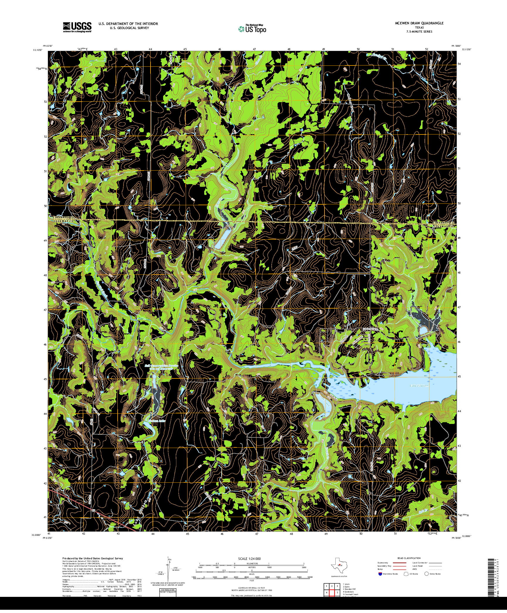 USGS US TOPO 7.5-MINUTE MAP FOR MCEWEN DRAW, TX 2019