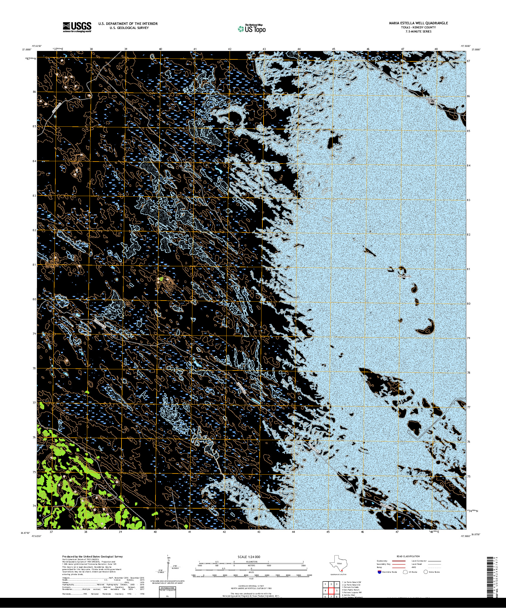 USGS US TOPO 7.5-MINUTE MAP FOR MARIA ESTELLA WELL, TX 2019