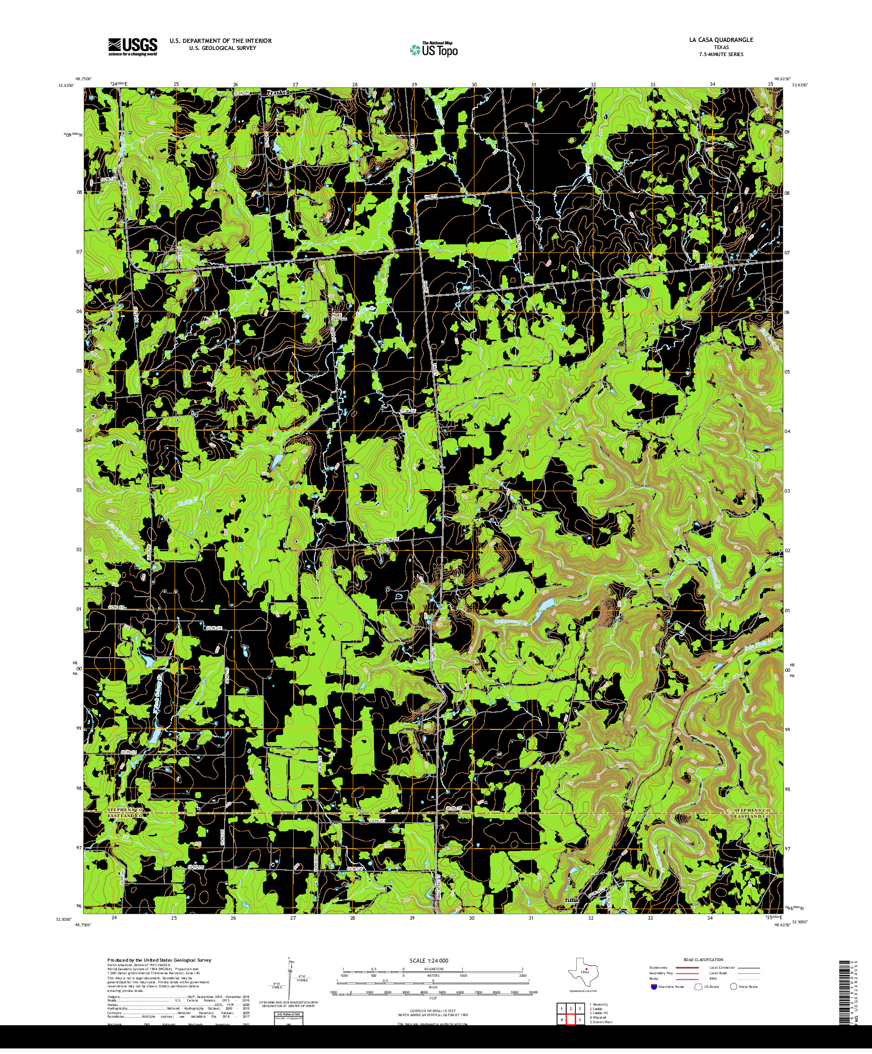 USGS US TOPO 7.5-MINUTE MAP FOR LA CASA, TX 2019