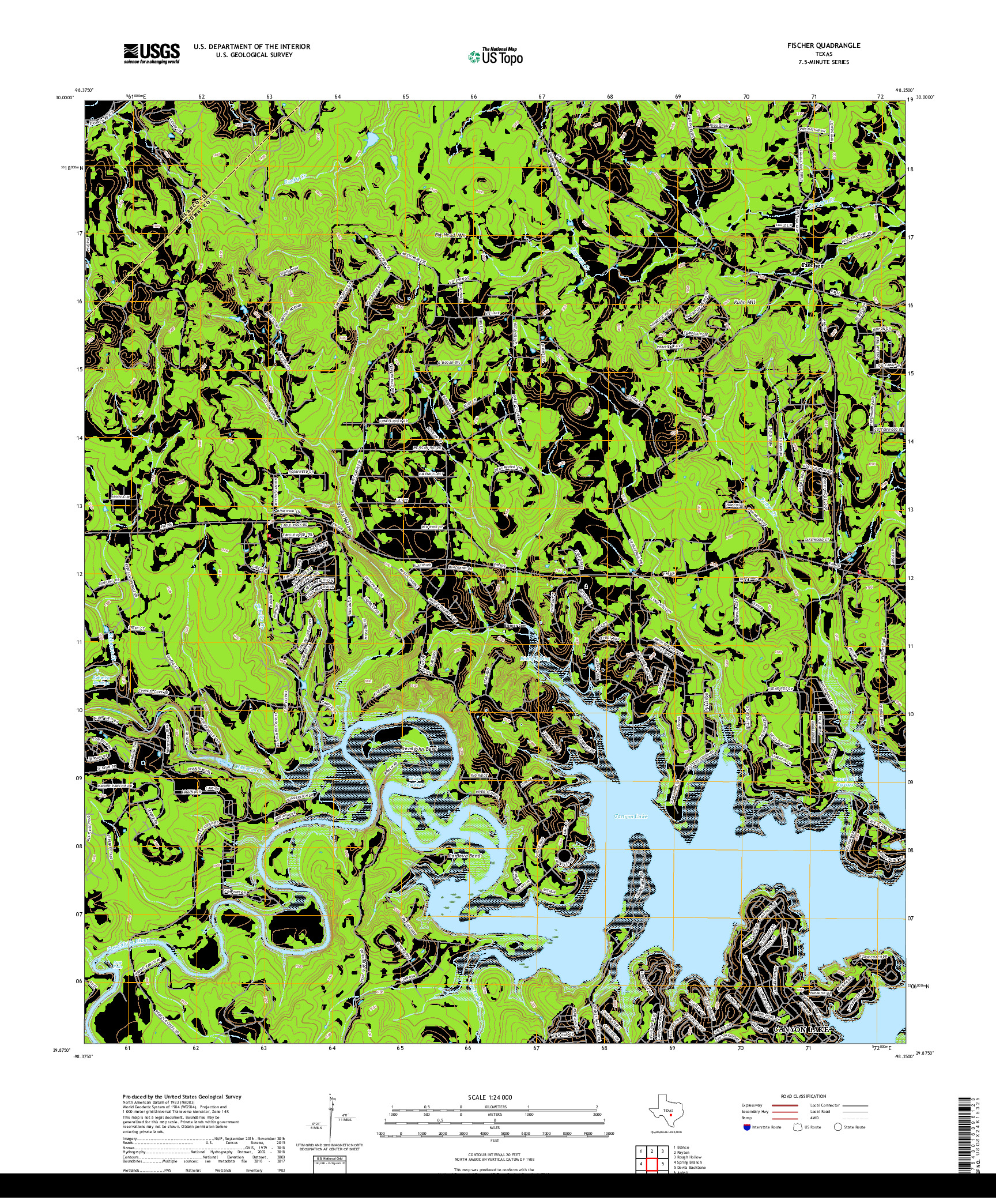 USGS US TOPO 7.5-MINUTE MAP FOR FISCHER, TX 2019