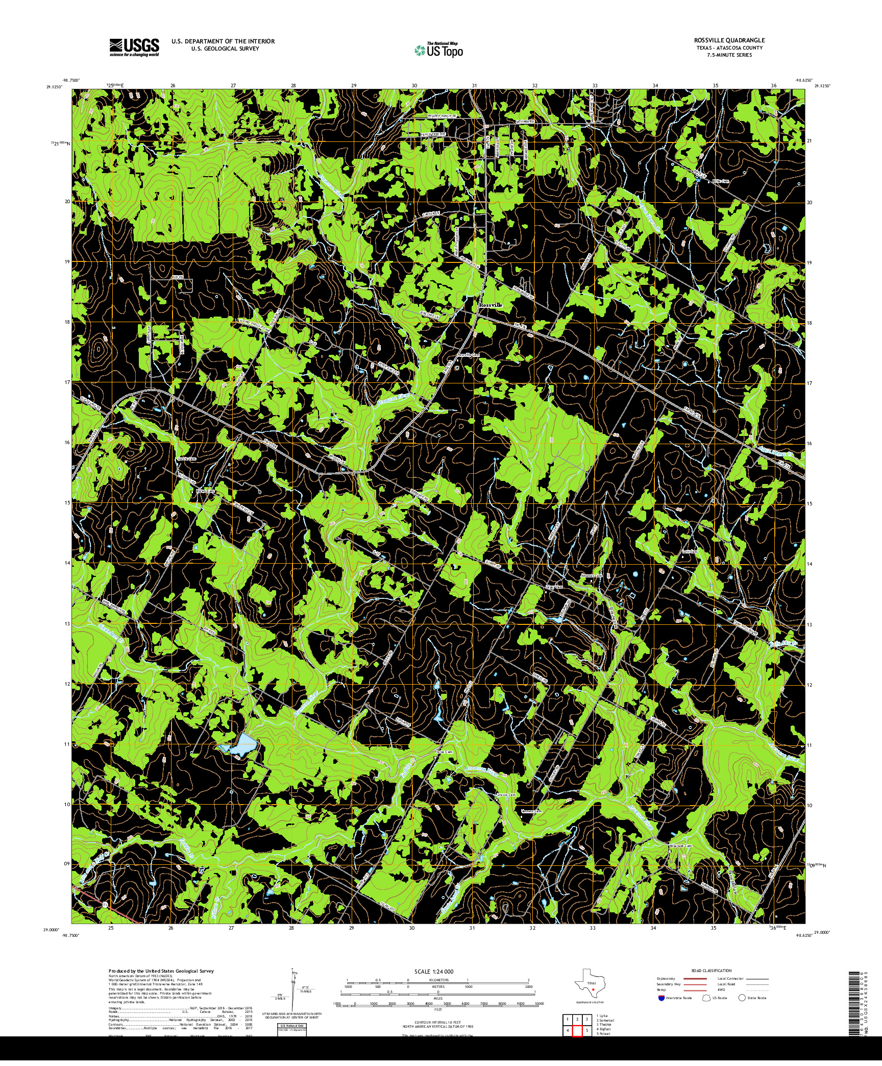 USGS US TOPO 7.5-MINUTE MAP FOR ROSSVILLE, TX 2019