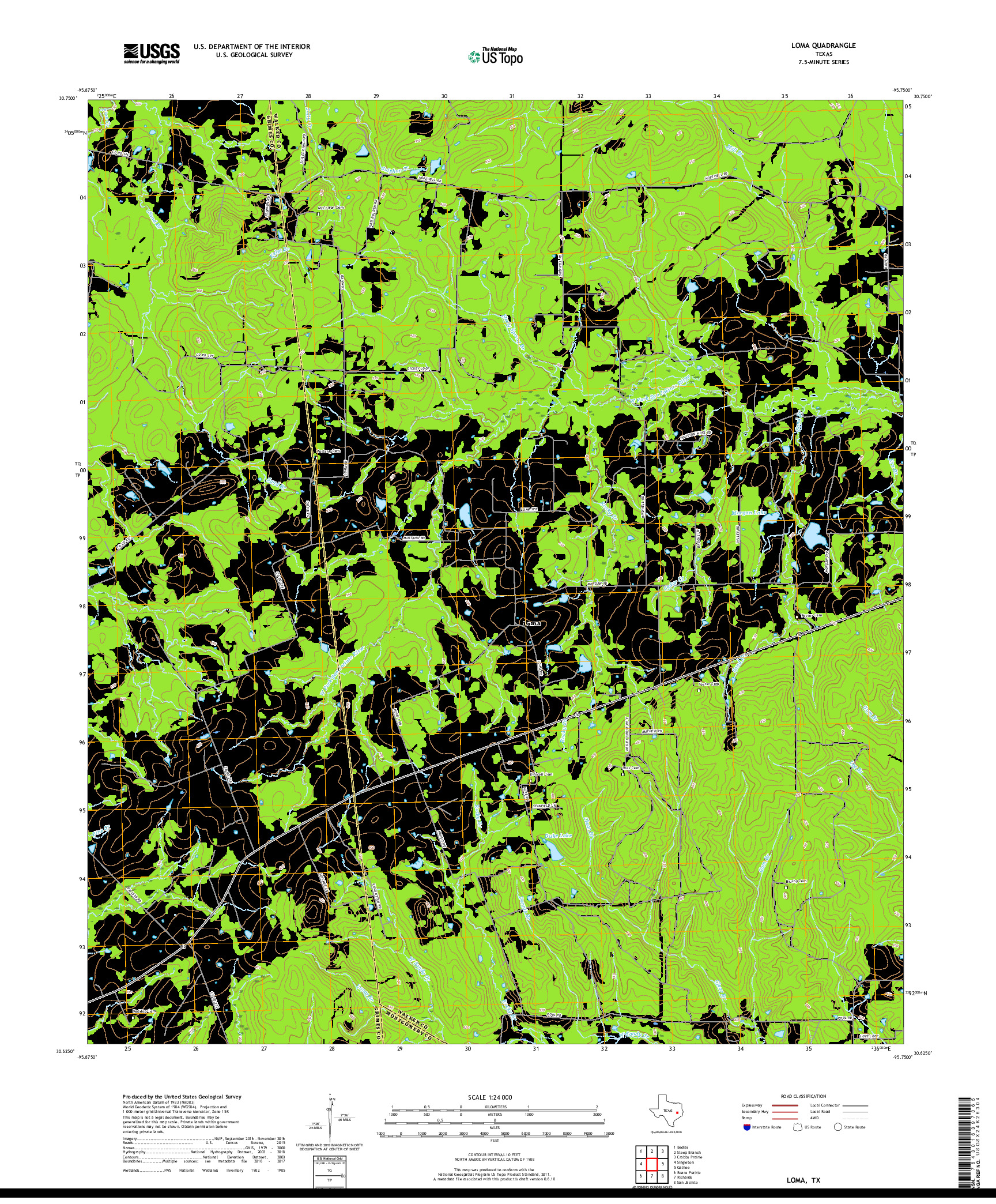 USGS US TOPO 7.5-MINUTE MAP FOR LOMA, TX 2019