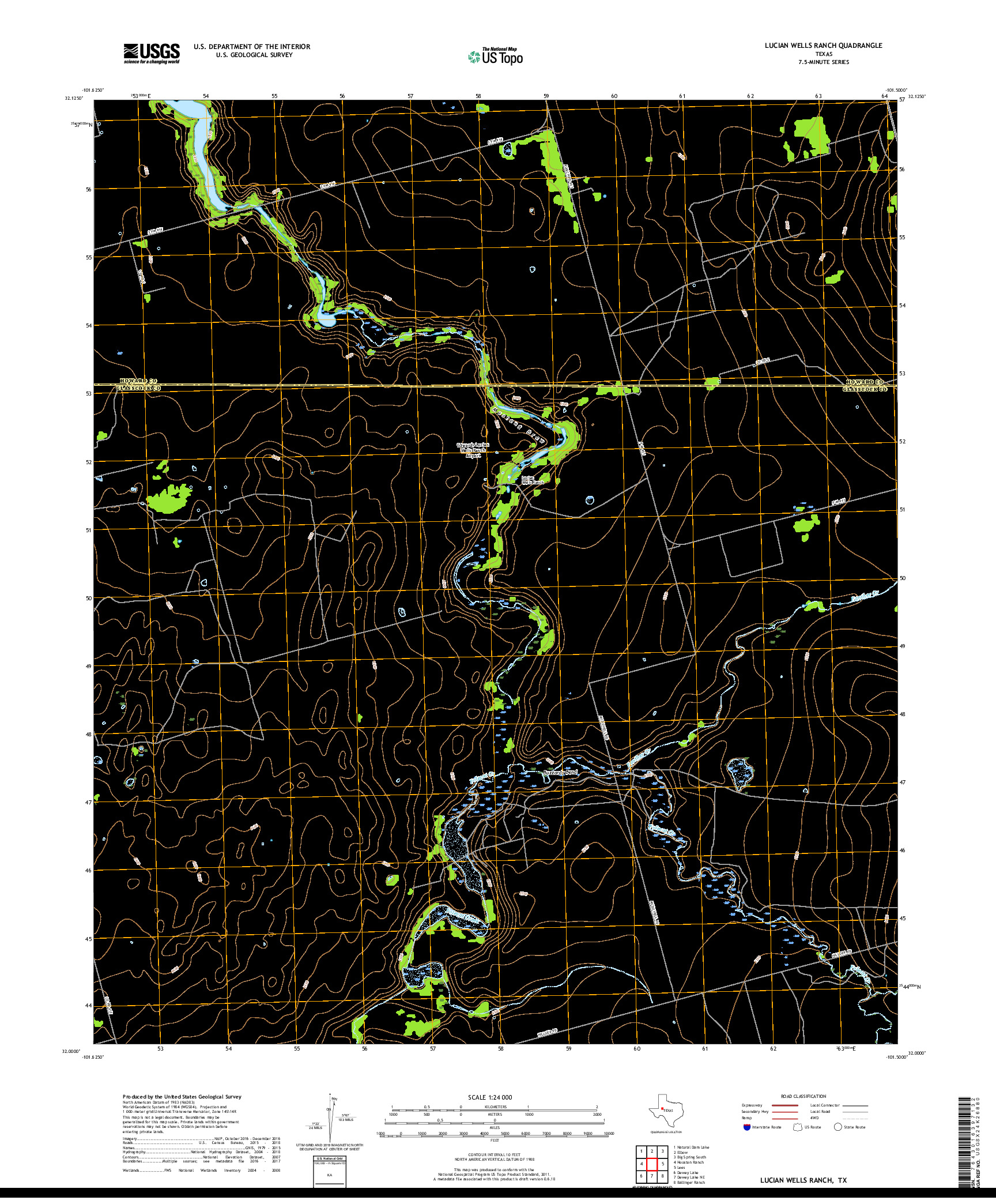 USGS US TOPO 7.5-MINUTE MAP FOR LUCIAN WELLS RANCH, TX 2019