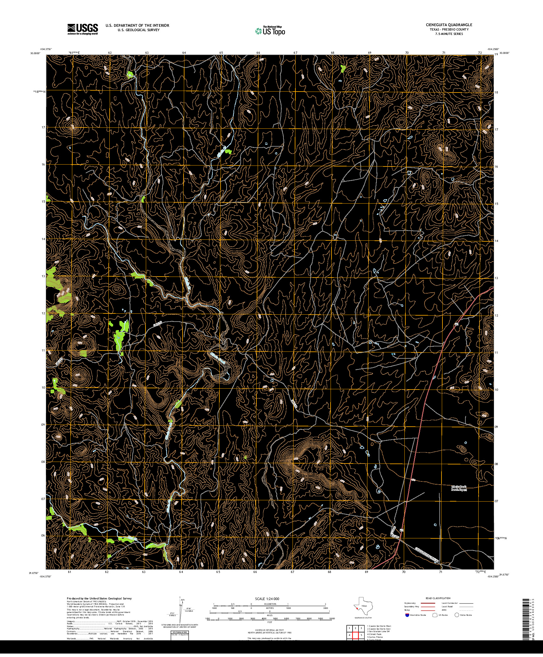 USGS US TOPO 7.5-MINUTE MAP FOR CIENEGUITA, TX 2019