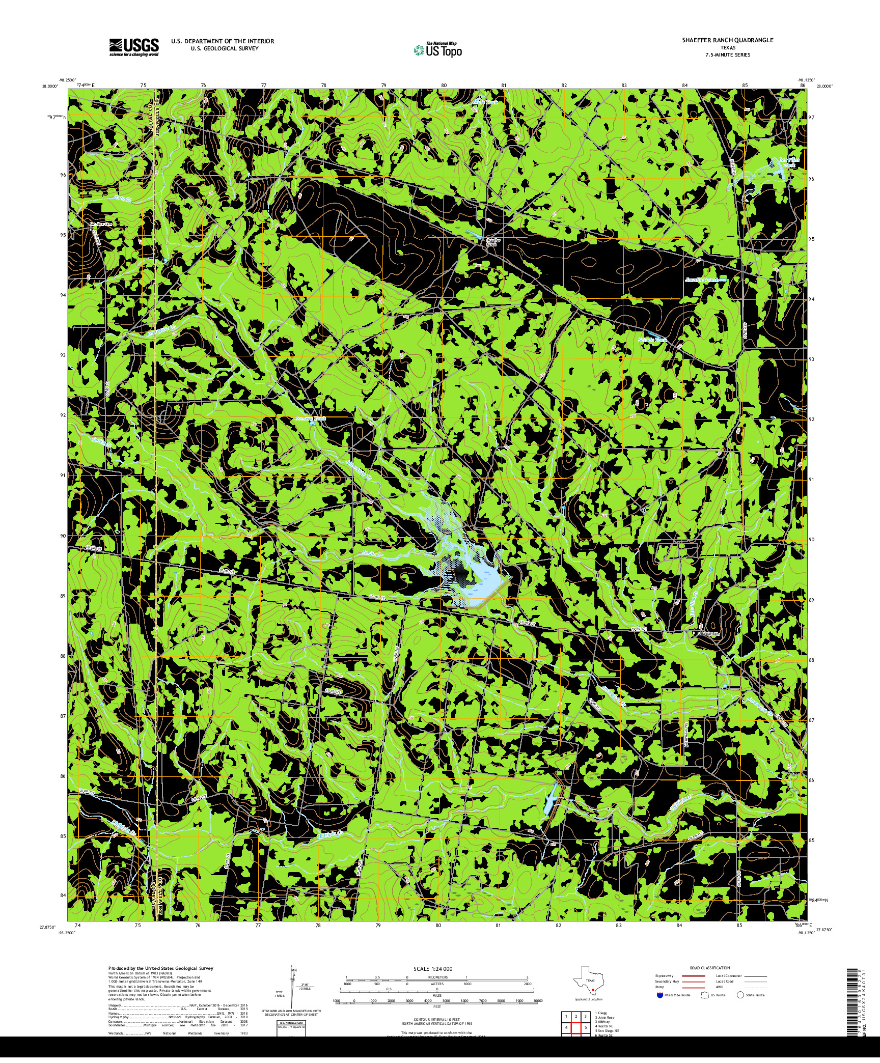 USGS US TOPO 7.5-MINUTE MAP FOR SHAEFFER RANCH, TX 2019