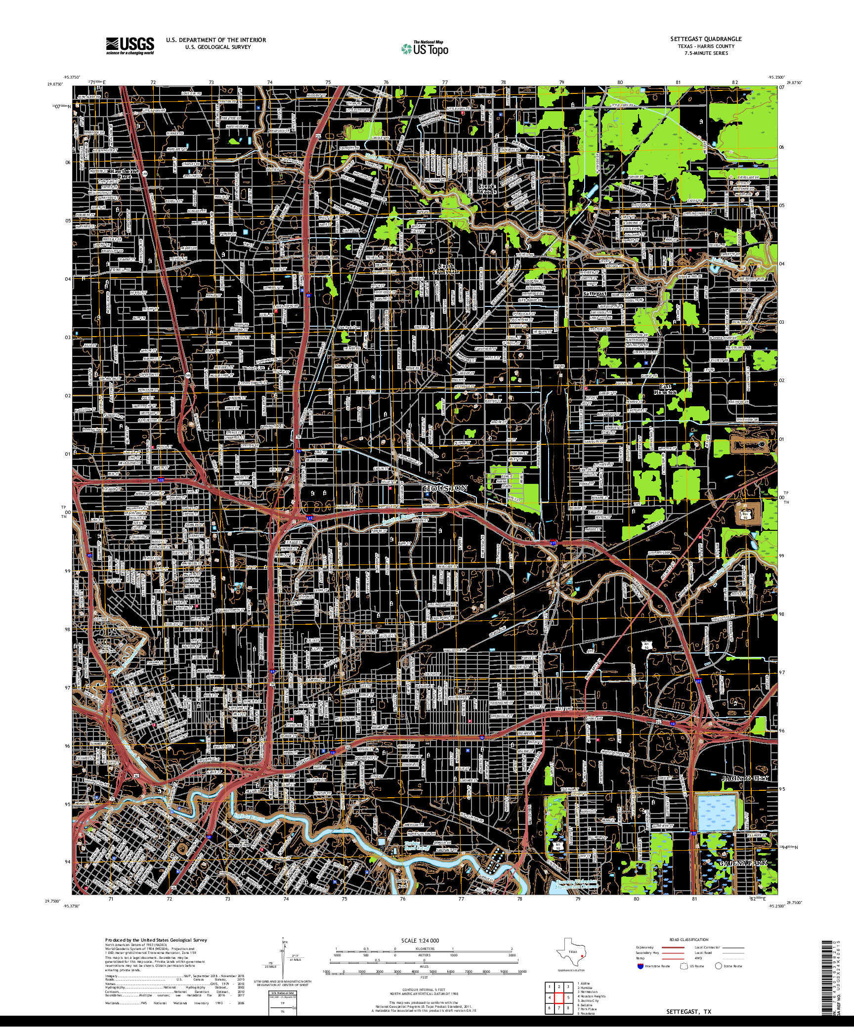 USGS US TOPO 7.5-MINUTE MAP FOR SETTEGAST, TX 2019