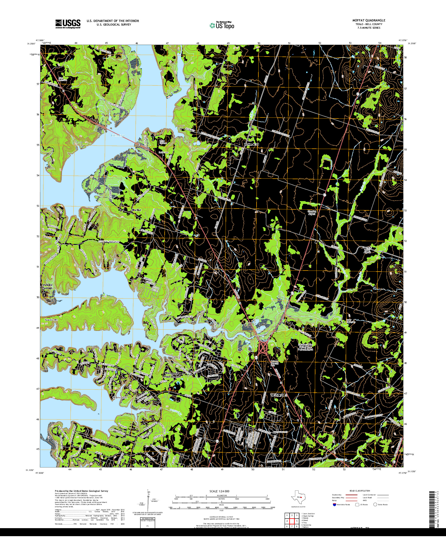 USGS US TOPO 7.5-MINUTE MAP FOR MOFFAT, TX 2019