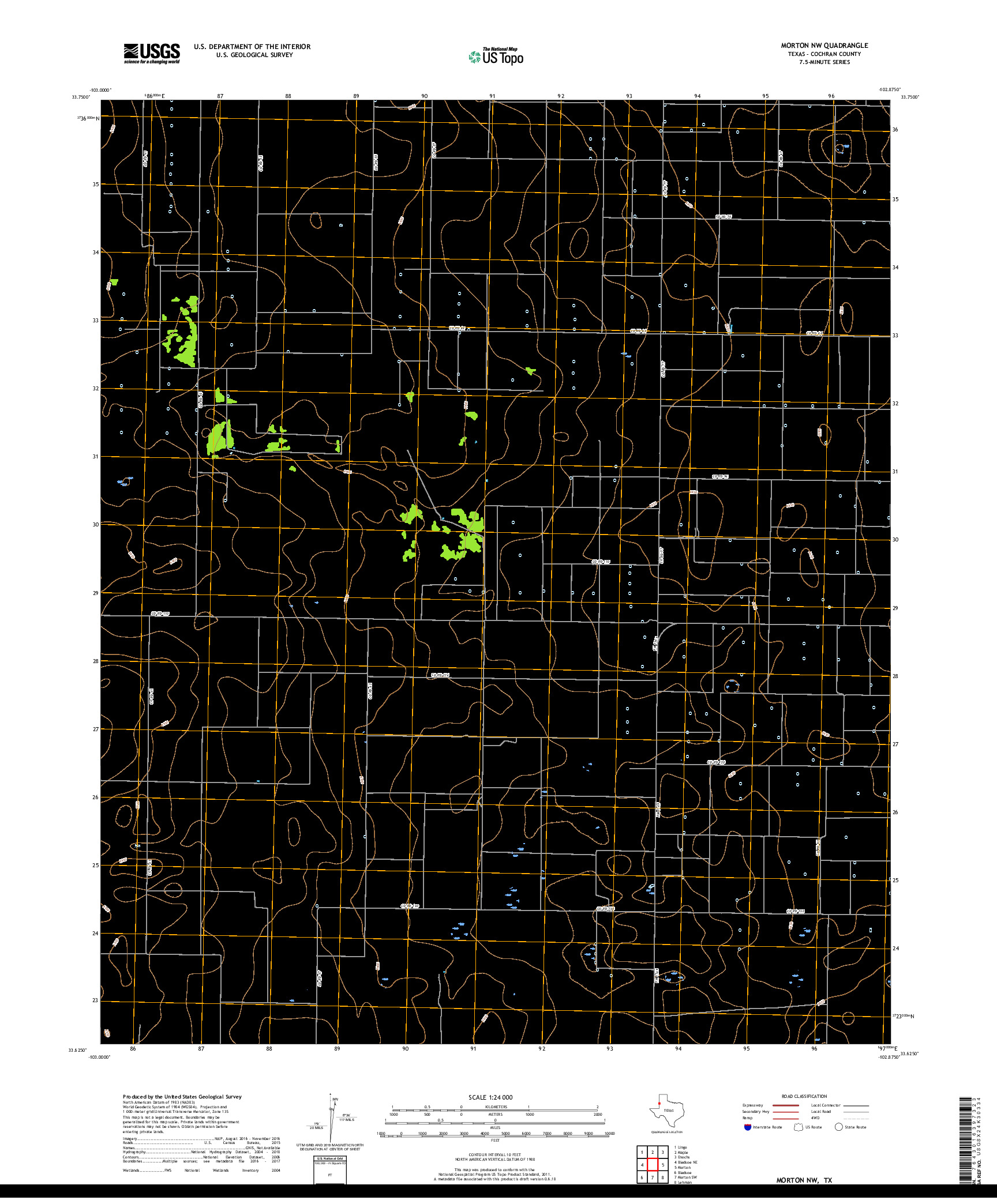 USGS US TOPO 7.5-MINUTE MAP FOR MORTON NW, TX 2019