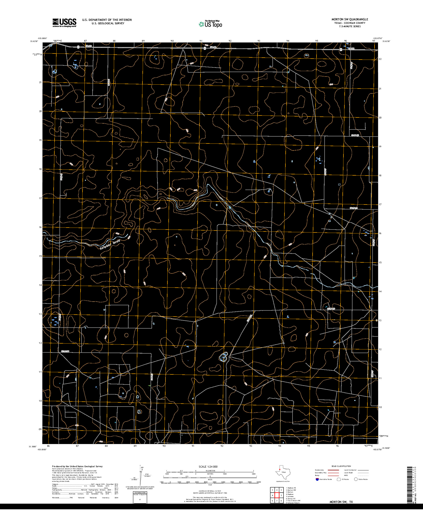 USGS US TOPO 7.5-MINUTE MAP FOR MORTON SW, TX 2019