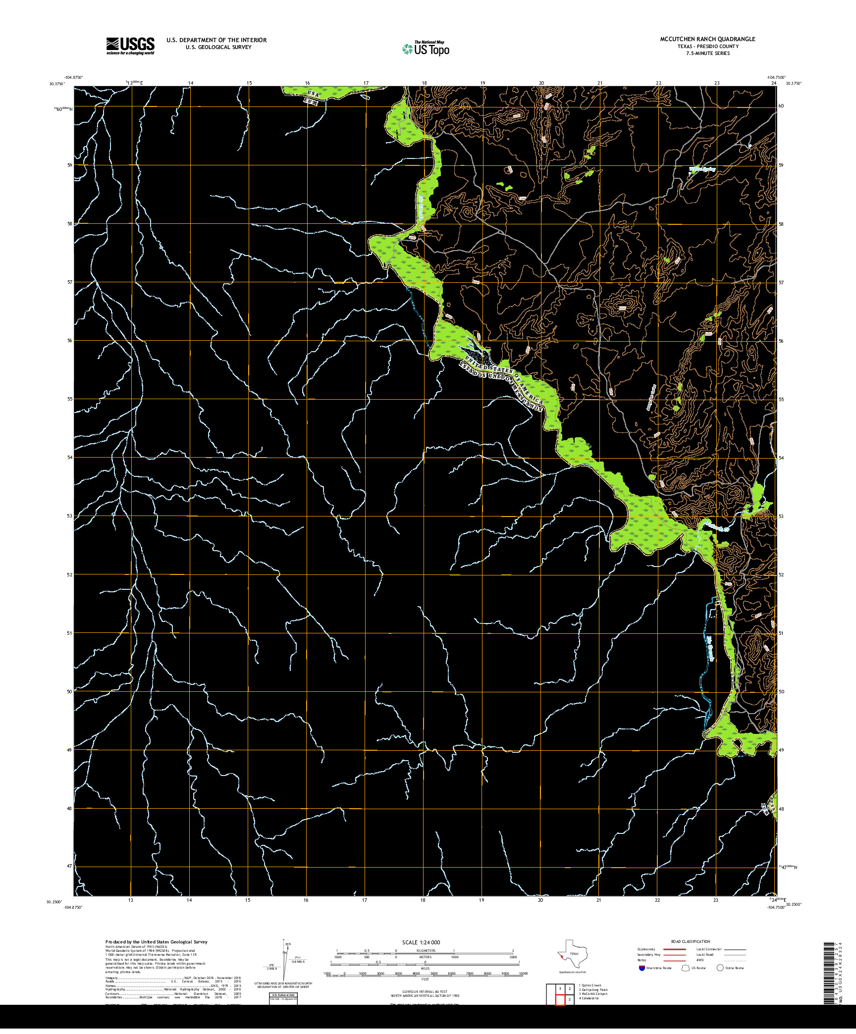 USGS US TOPO 7.5-MINUTE MAP FOR MCCUTCHEN RANCH, TX,CHH 2019