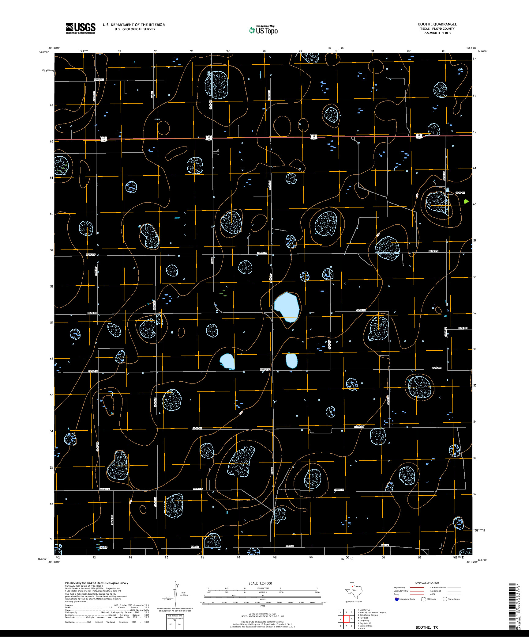 USGS US TOPO 7.5-MINUTE MAP FOR BOOTHE, TX 2019