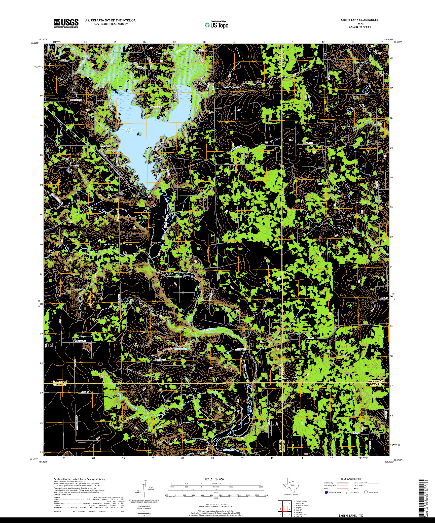 USGS US TOPO 7.5-MINUTE MAP FOR SMITH TANK, TX 2019